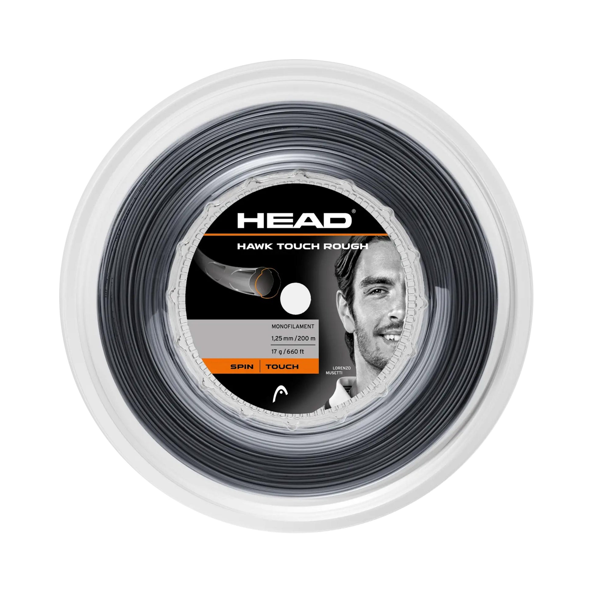 HEAD Hawk Touch Rough String reel 200m - black