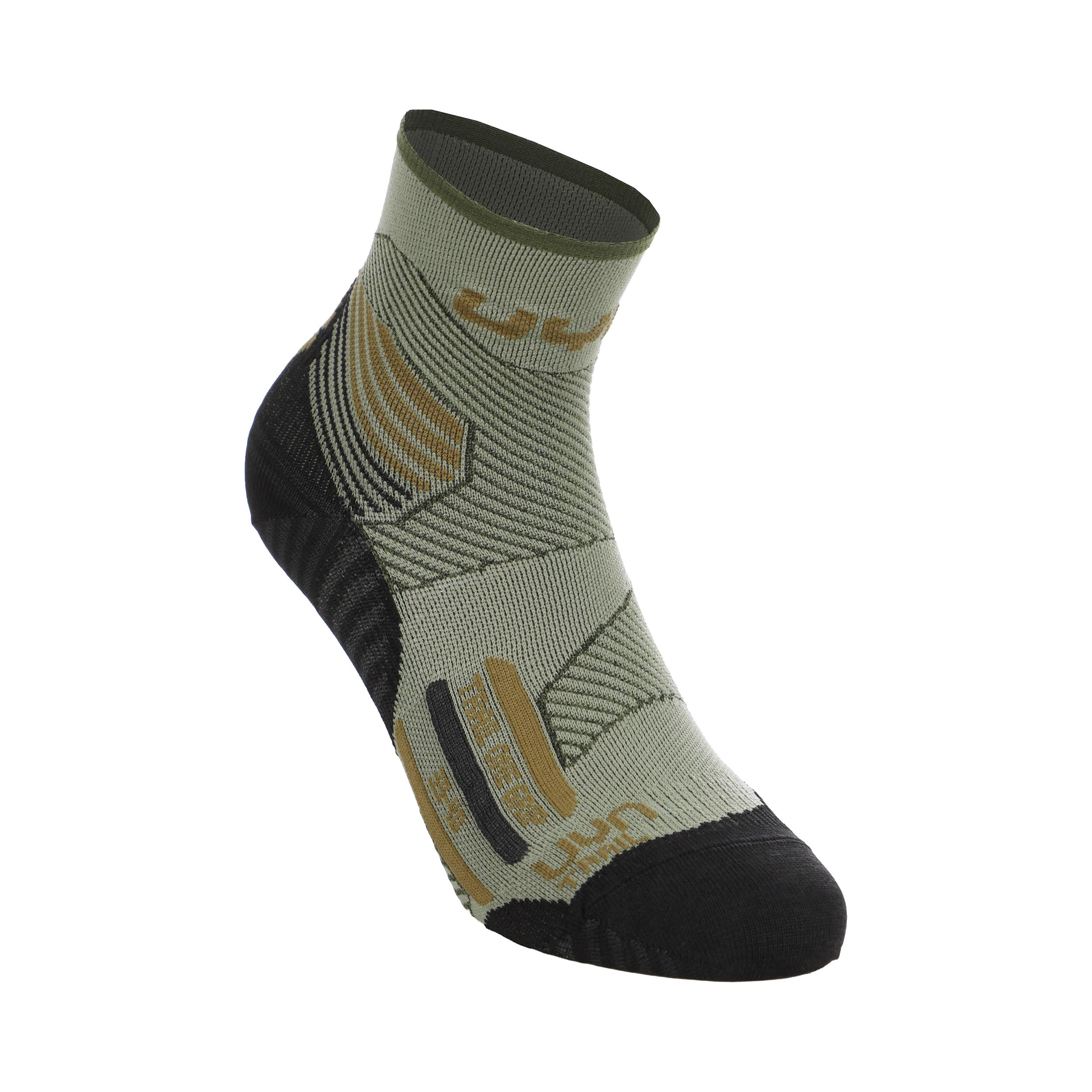 UYN Trail One Grip Running Socks Men - green, black