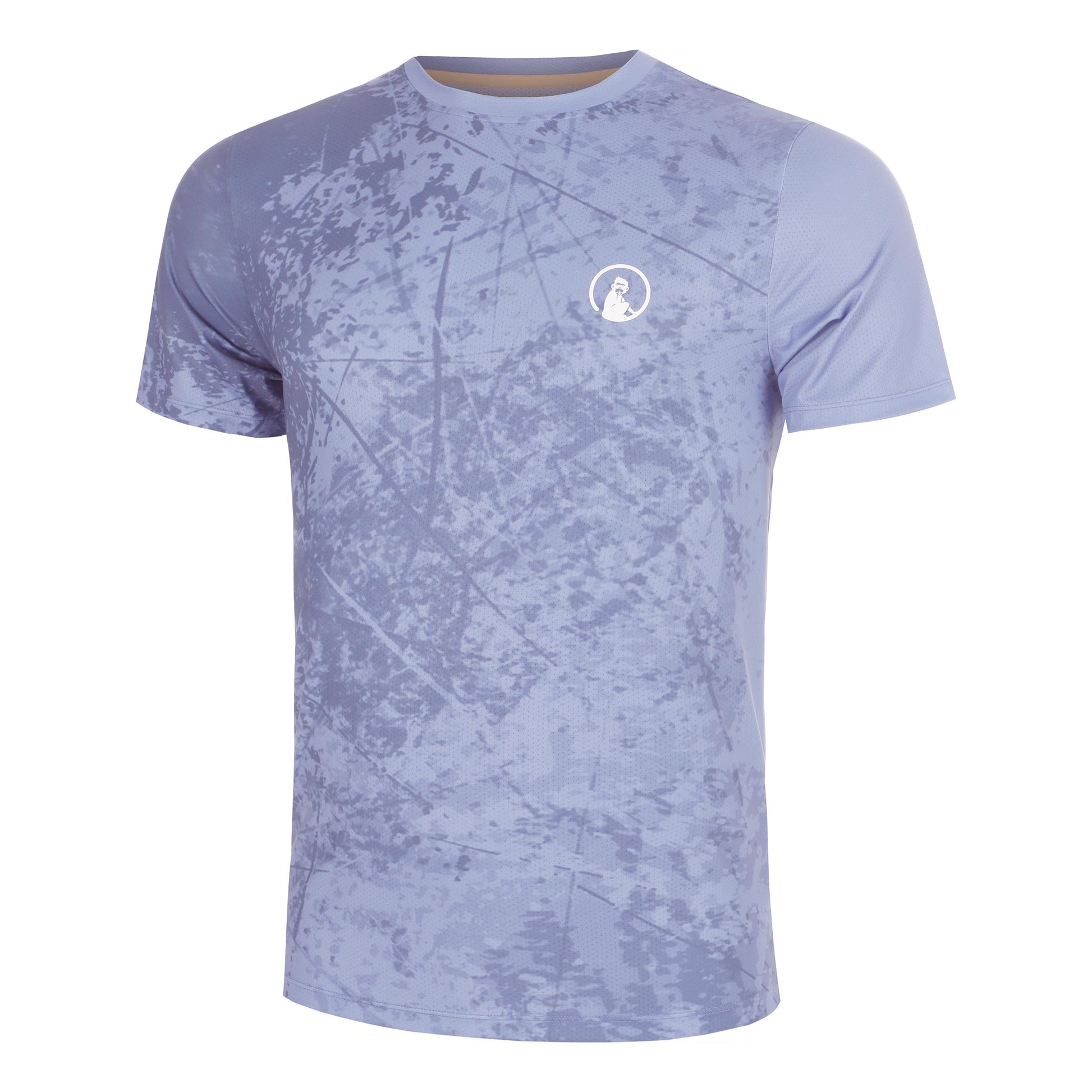 Quiet Please Glow Receiver Scrubbled T-Shirt Men - blue