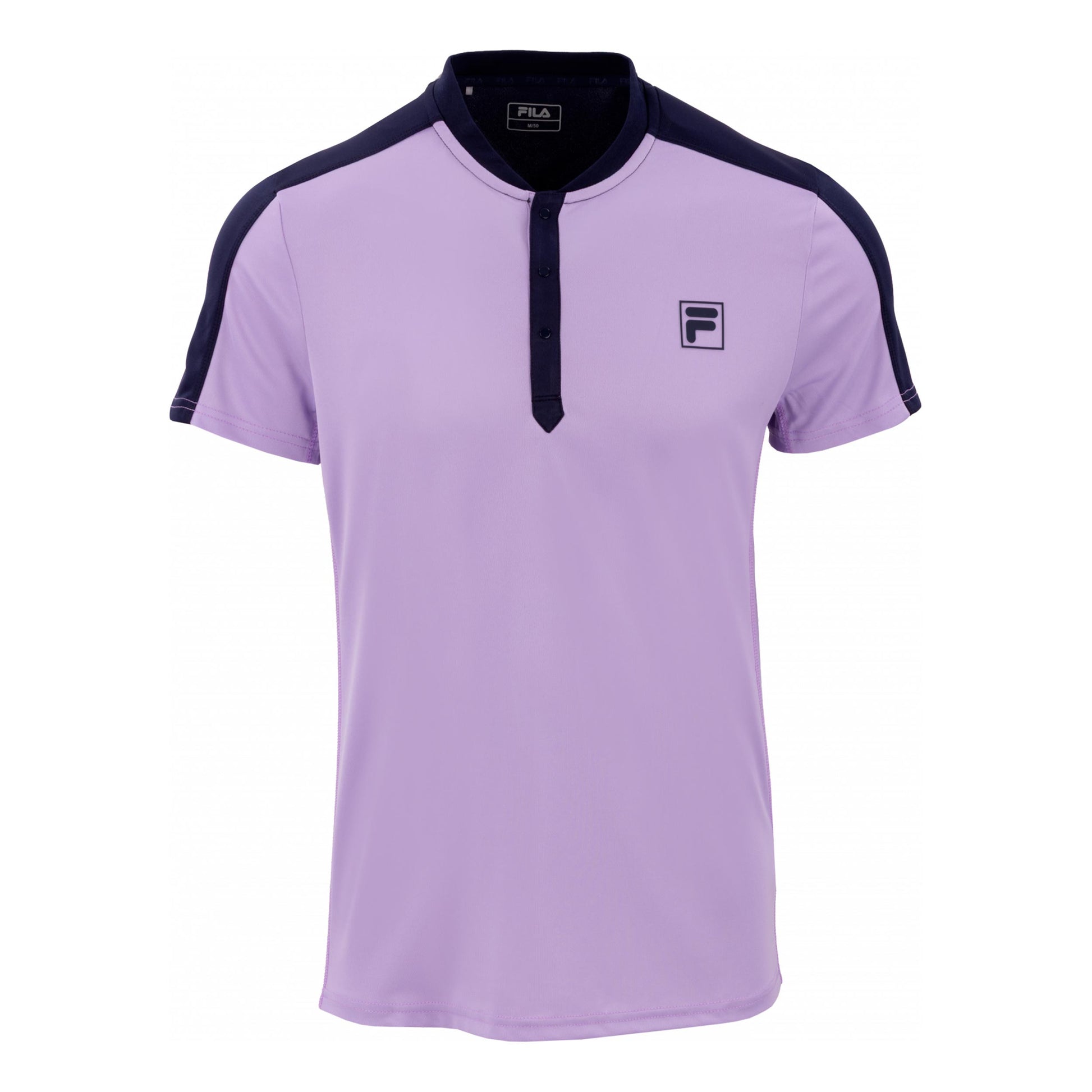 Fila Henley Taavi T-Shirt Herren - flieder, dunkelblau