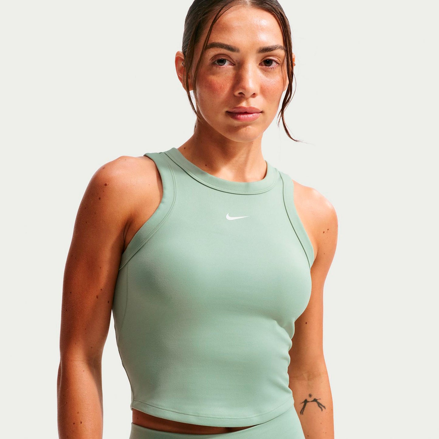 Nike One Fitted Dri-Fit Crop Tank Top Women - sage