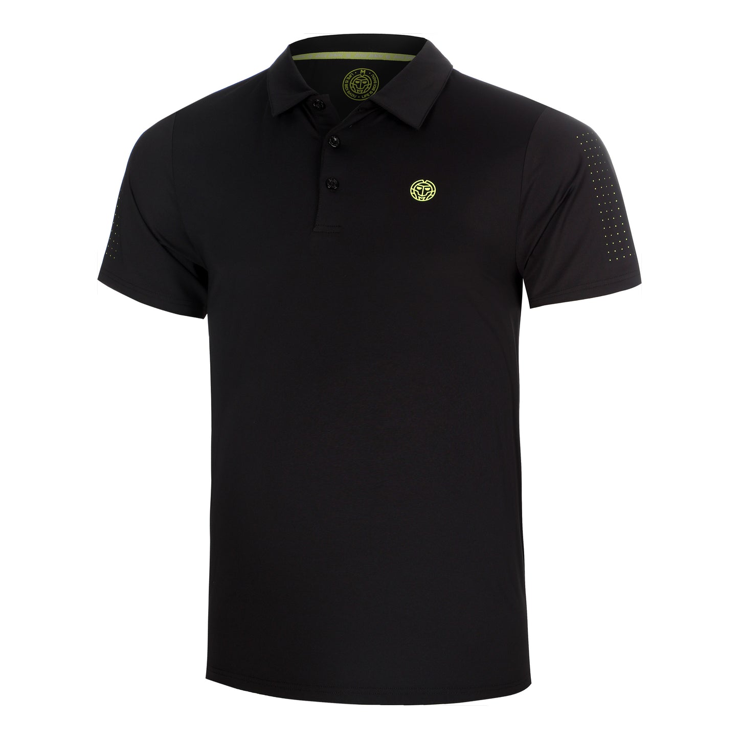 BIDI BADU Night Flash Lasercut Polo Men - black