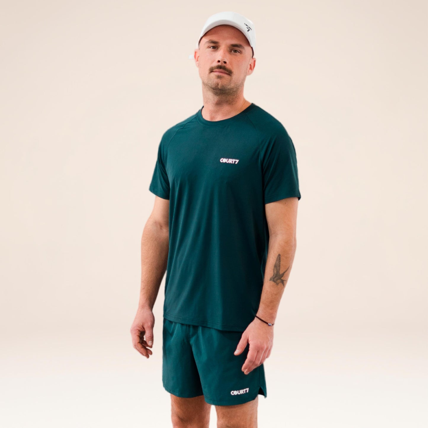 COURT7 Performance Solid T-Shirt Men - dark green