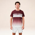 Performance Gradient Stripe T-Shirt Herren - rot
