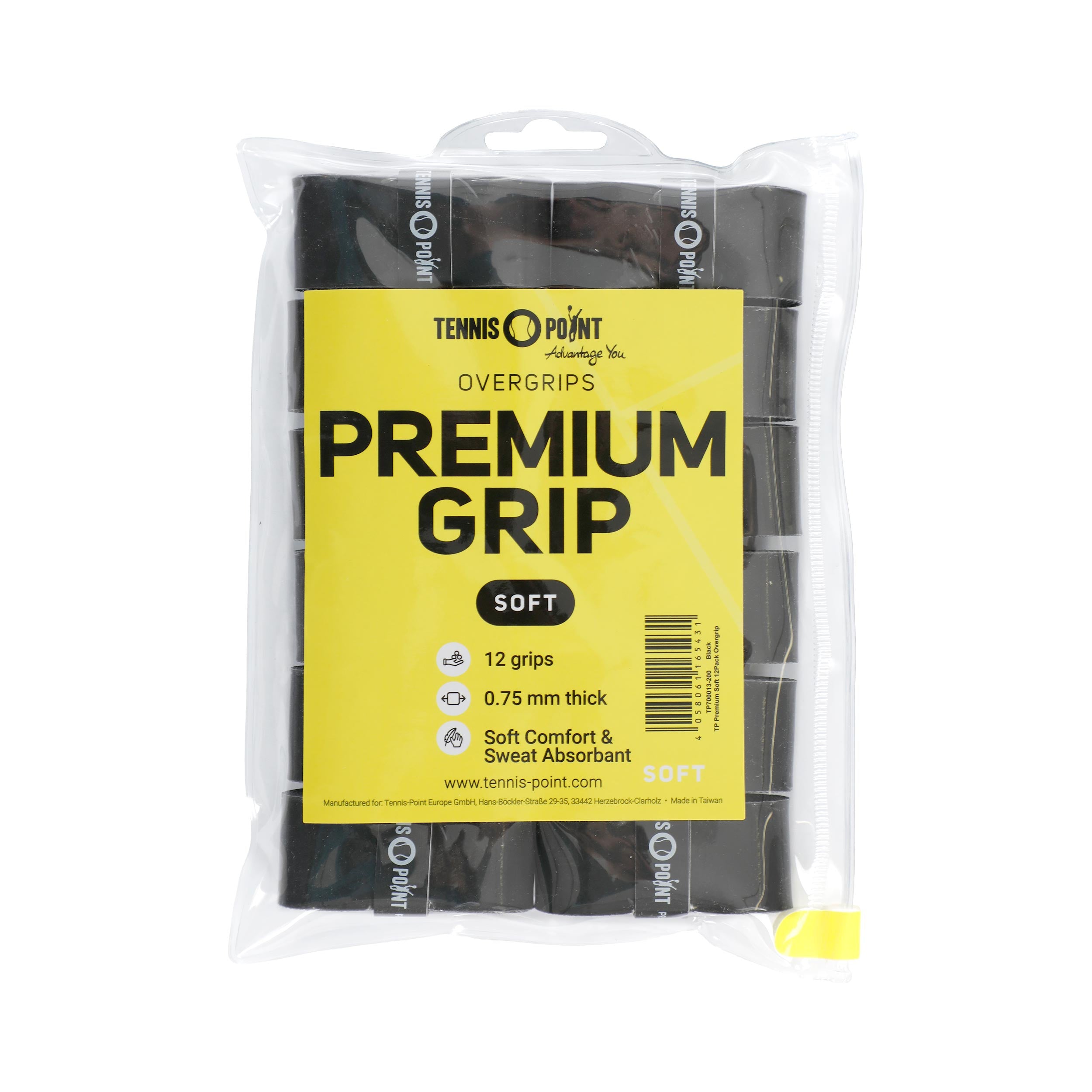 Tennis-Point Premium Soft 12 Pack - black