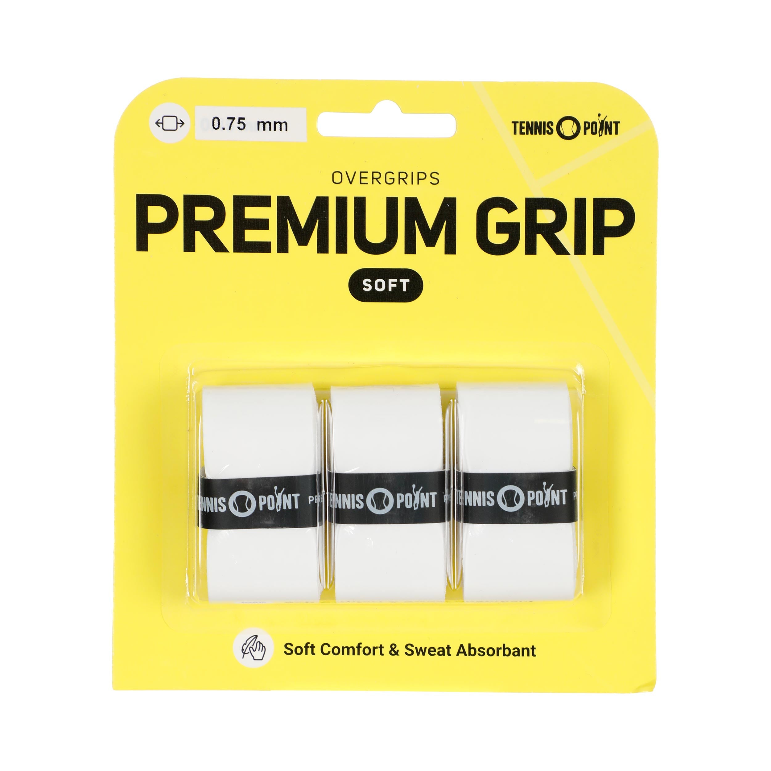 Tennis-Point Premium Soft 3 Pack - white