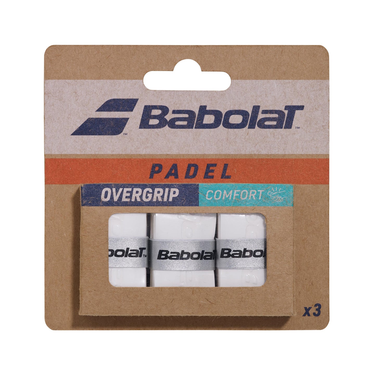 Babolat Comfort Padel X3 Padelovergrip - weiß