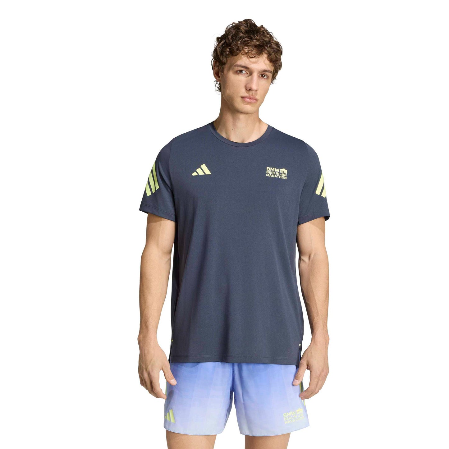 adidas BMW Berlin Running shirt Men - coral, yellow