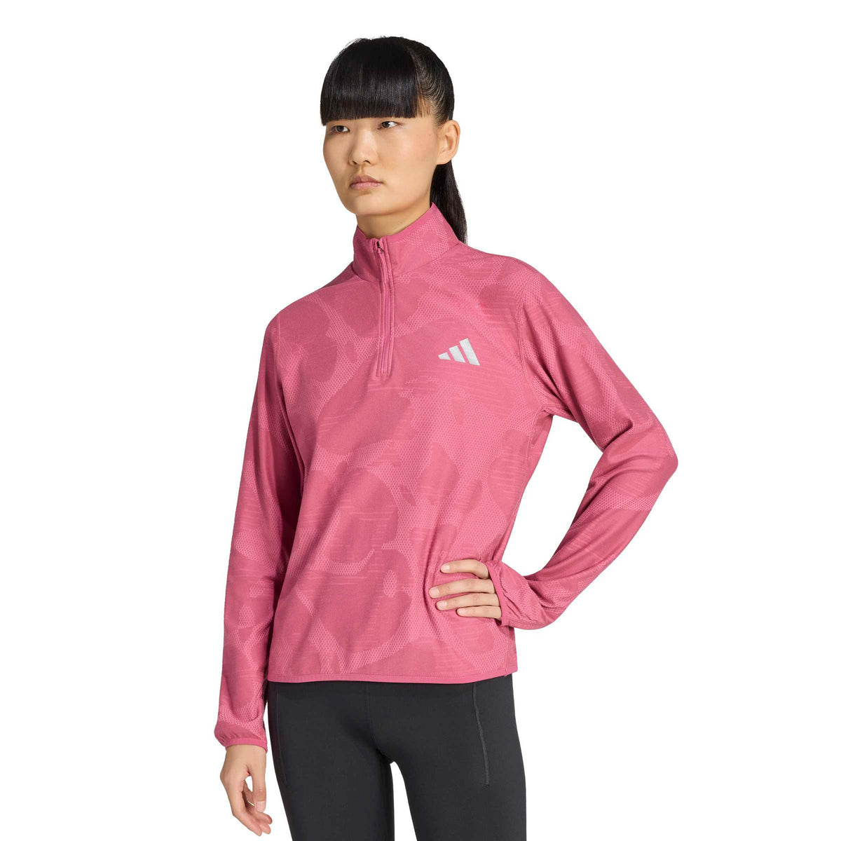 adidas adi365 Climawarm+  Laufshirt Damen - weinrot