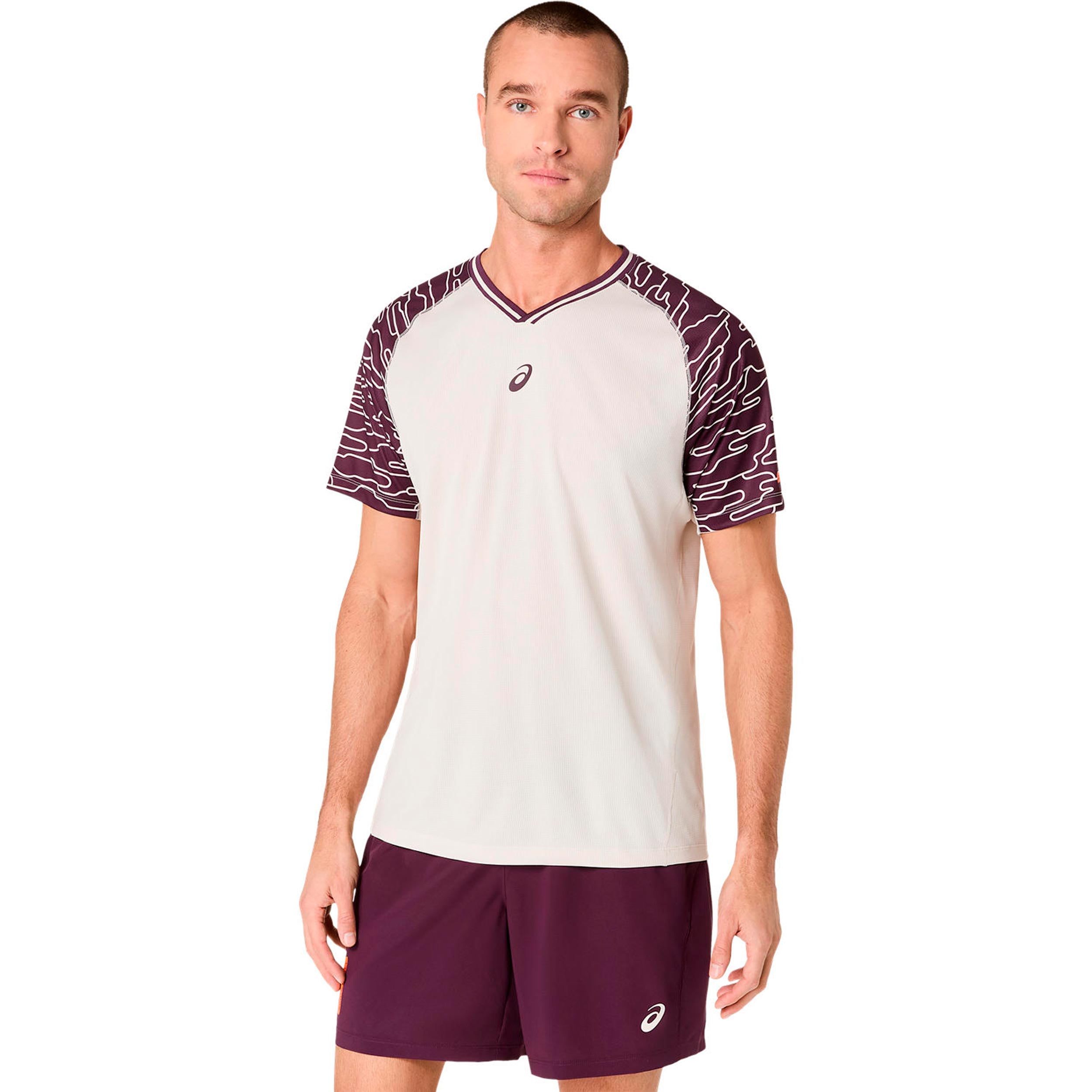 ASICS Court T-Shirt Men - beige, multicoloured