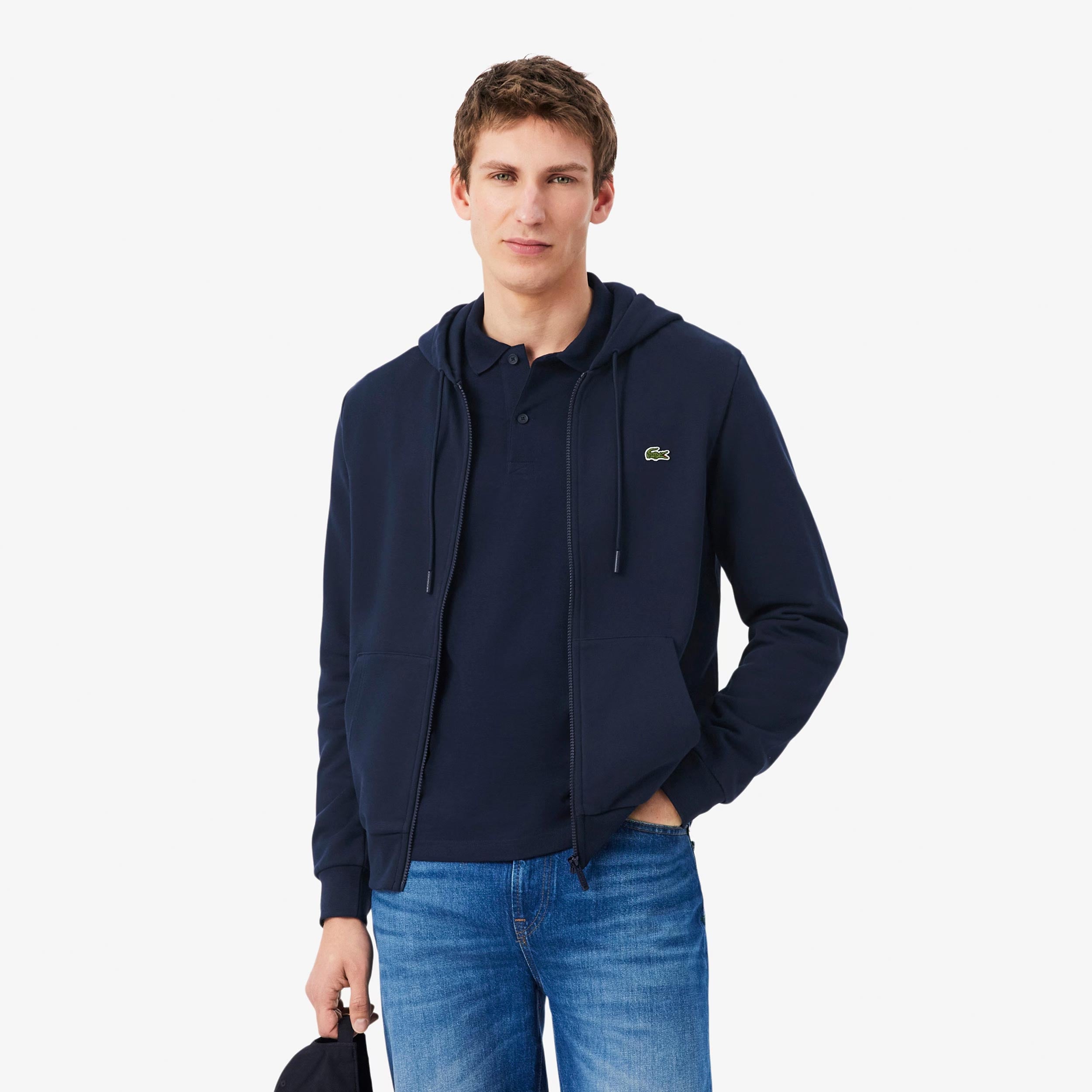Lacoste Zip Hoodie Men - dark blue