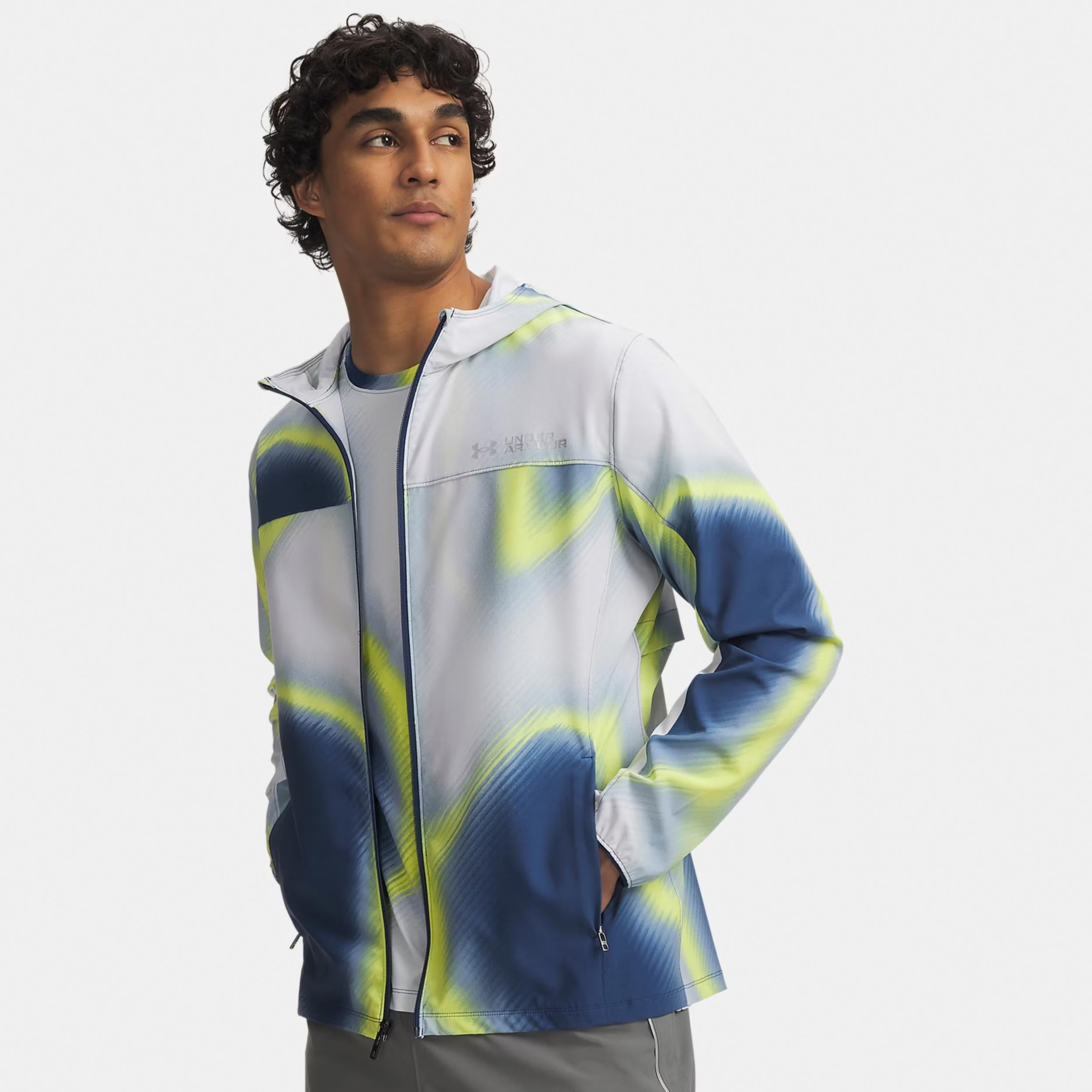 Under Armour Velociti Storm  Running jacket Men - blue, multicoloured