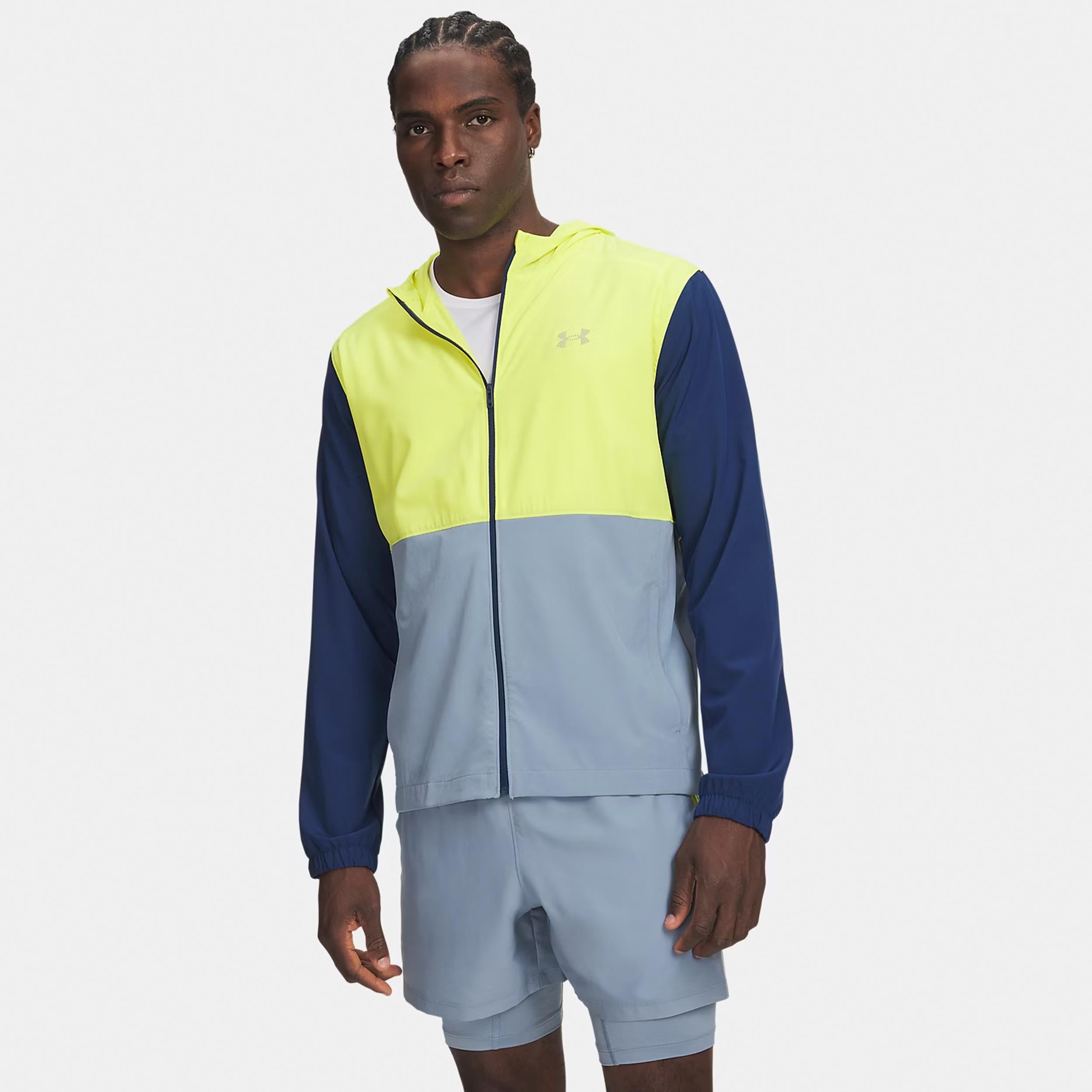 Under Armour Velociti Hooded  Running jacket Men - blue, multicoloured