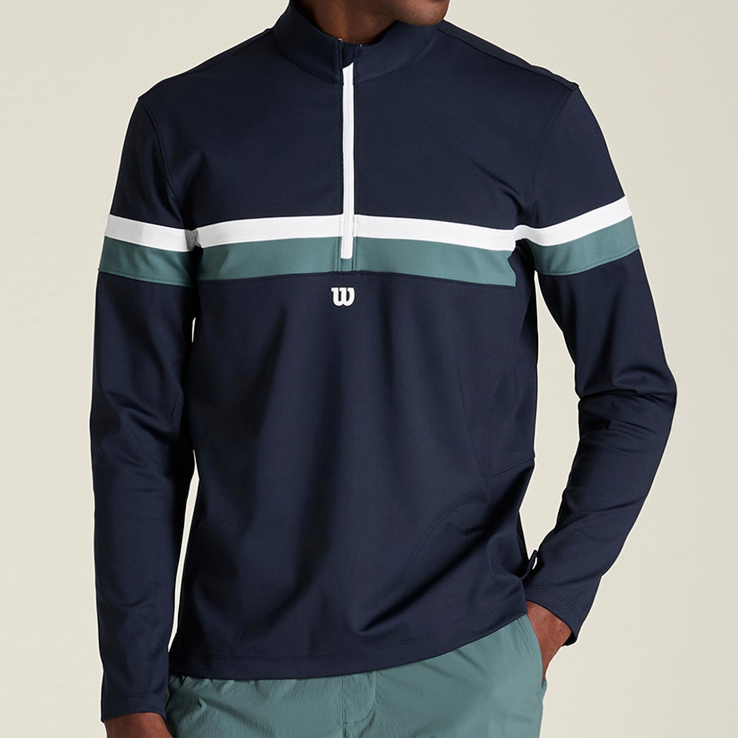 Wilson Elevate Performance Half-Zip Longsleeve Herren - dunkelblau, blau