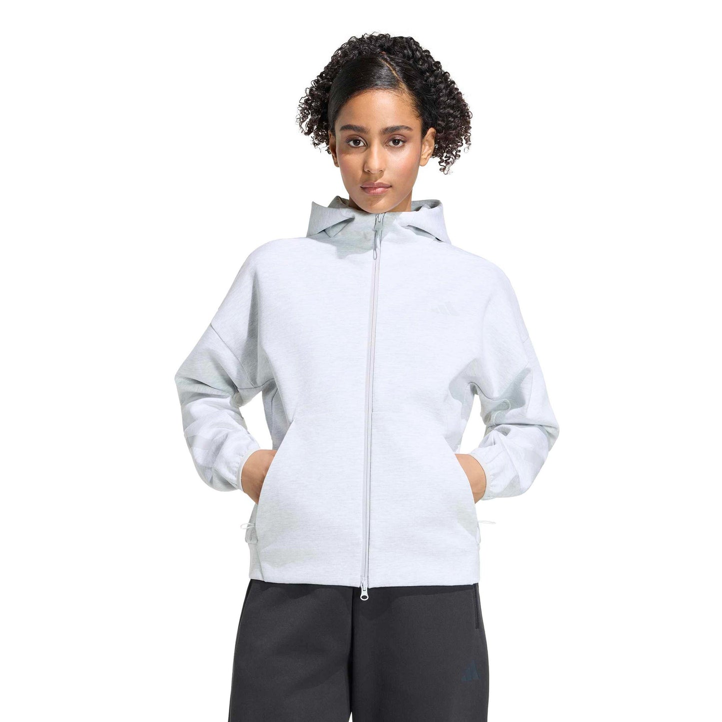 adidas Z.N.E. Sweatjacke Damen - hellgrau