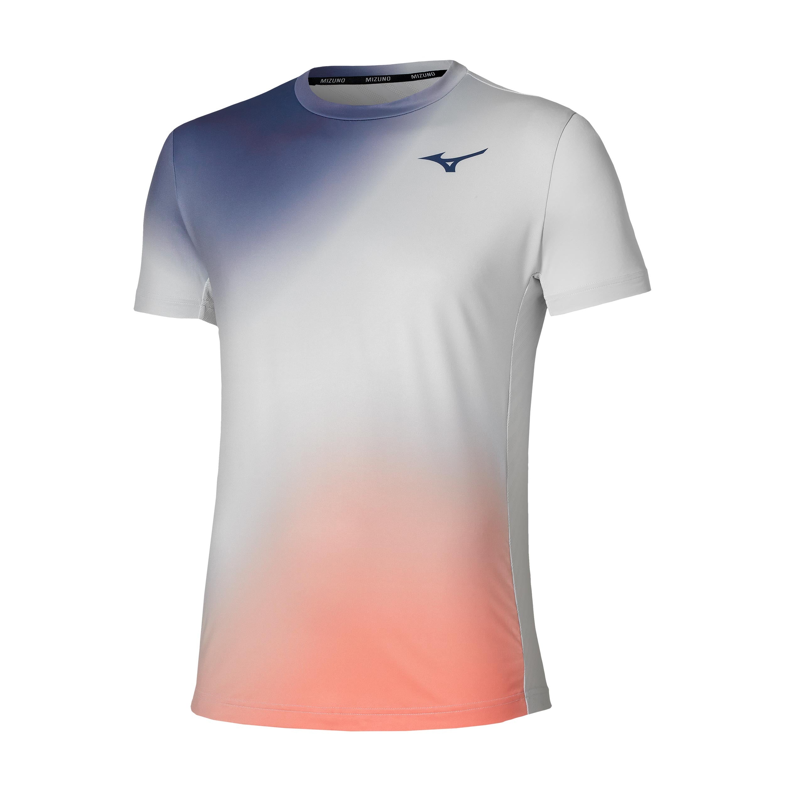 Mizuno Graphic T-Shirt Men - lightgrey, coral