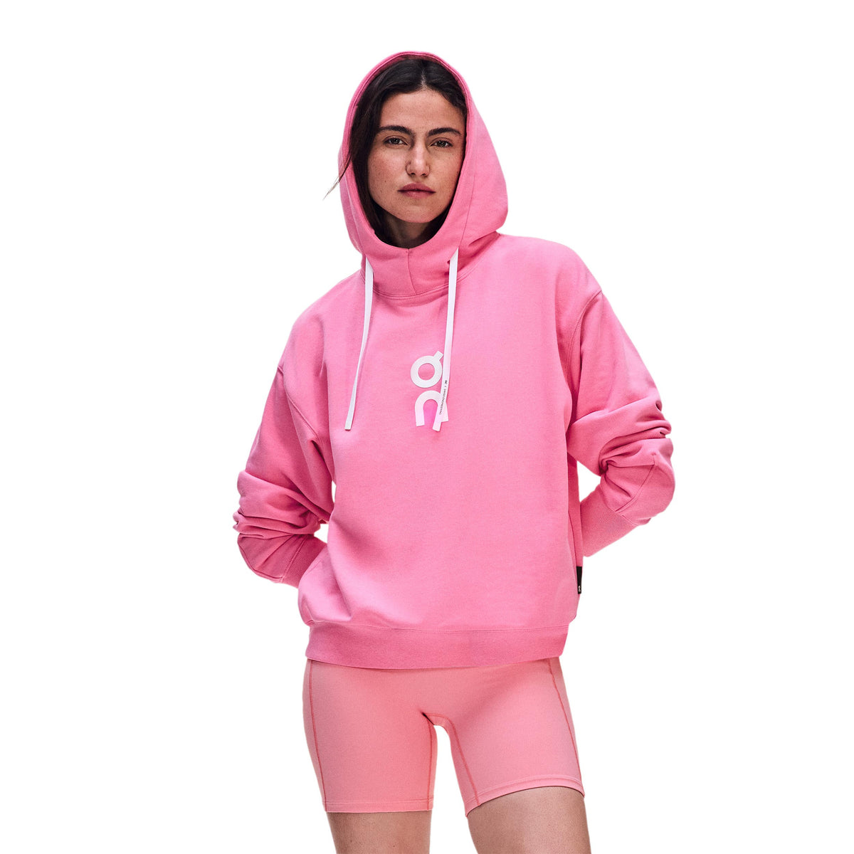 On Club Hoody Women - pink, white