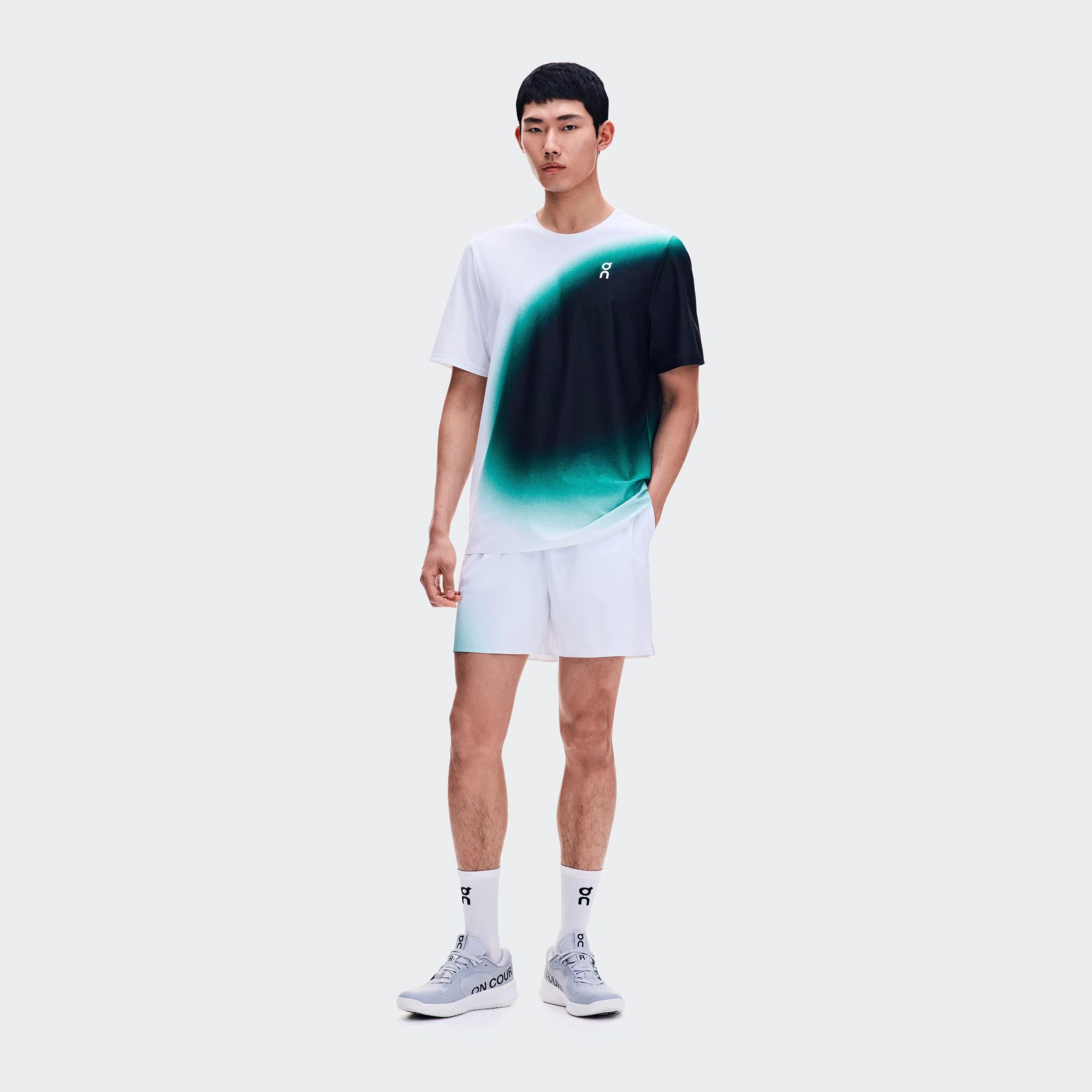 Court- Swing T-Shirt Men - white, green | Tennis-Point