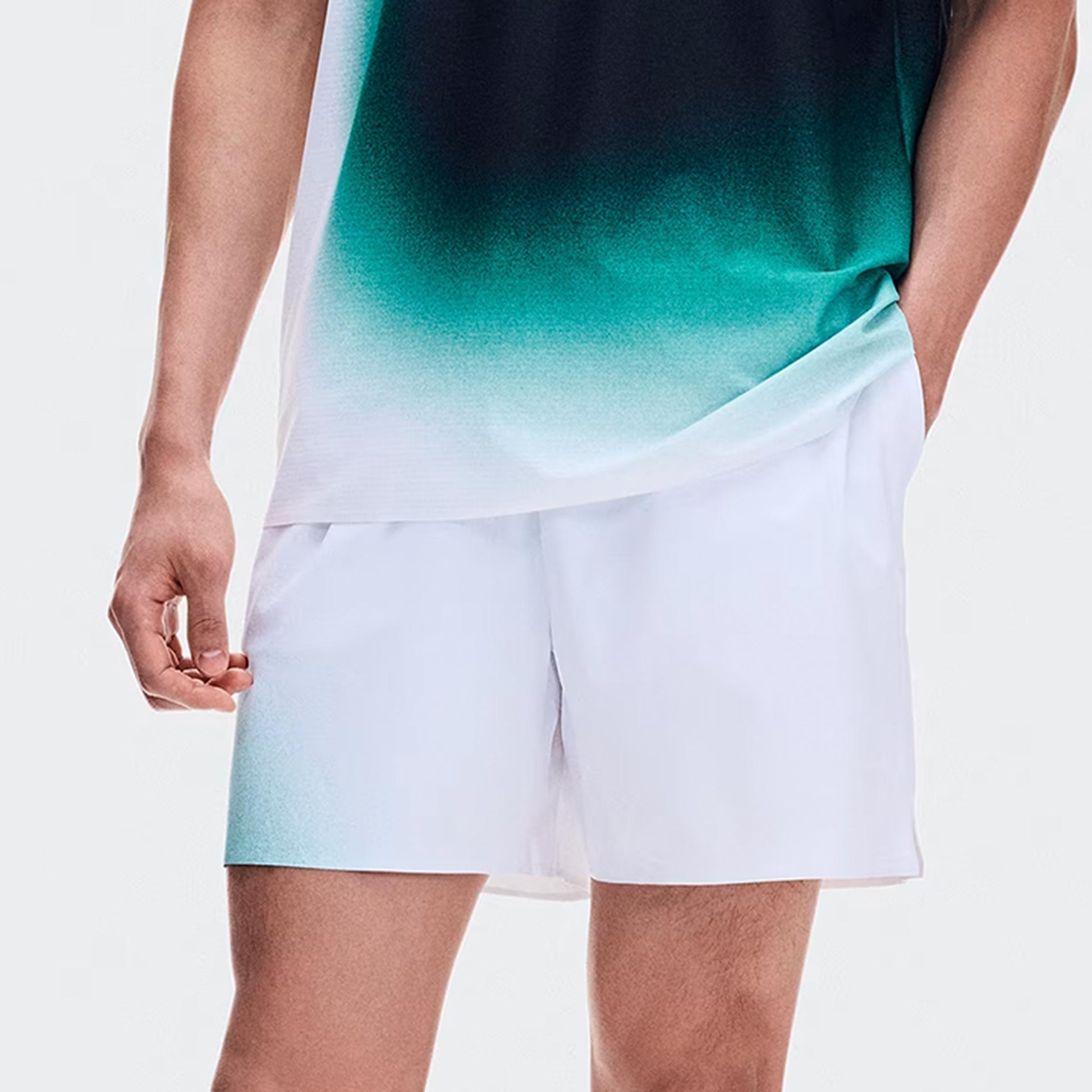 On 5Inch Court Swing Shorts Men - white, green