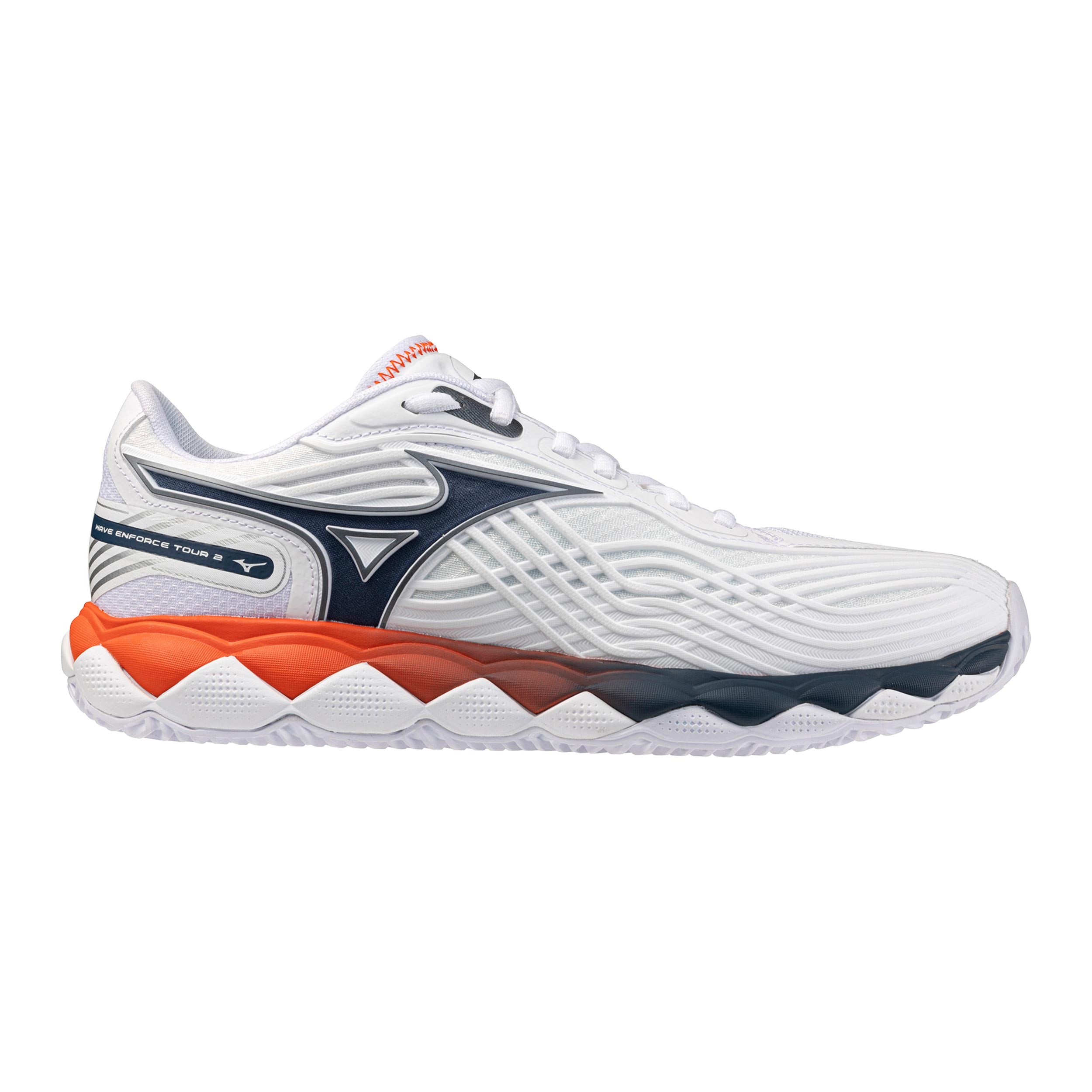 Mizuno Wave Enforce Tour 2 Sandplatzschuh Herren - weiß, blau