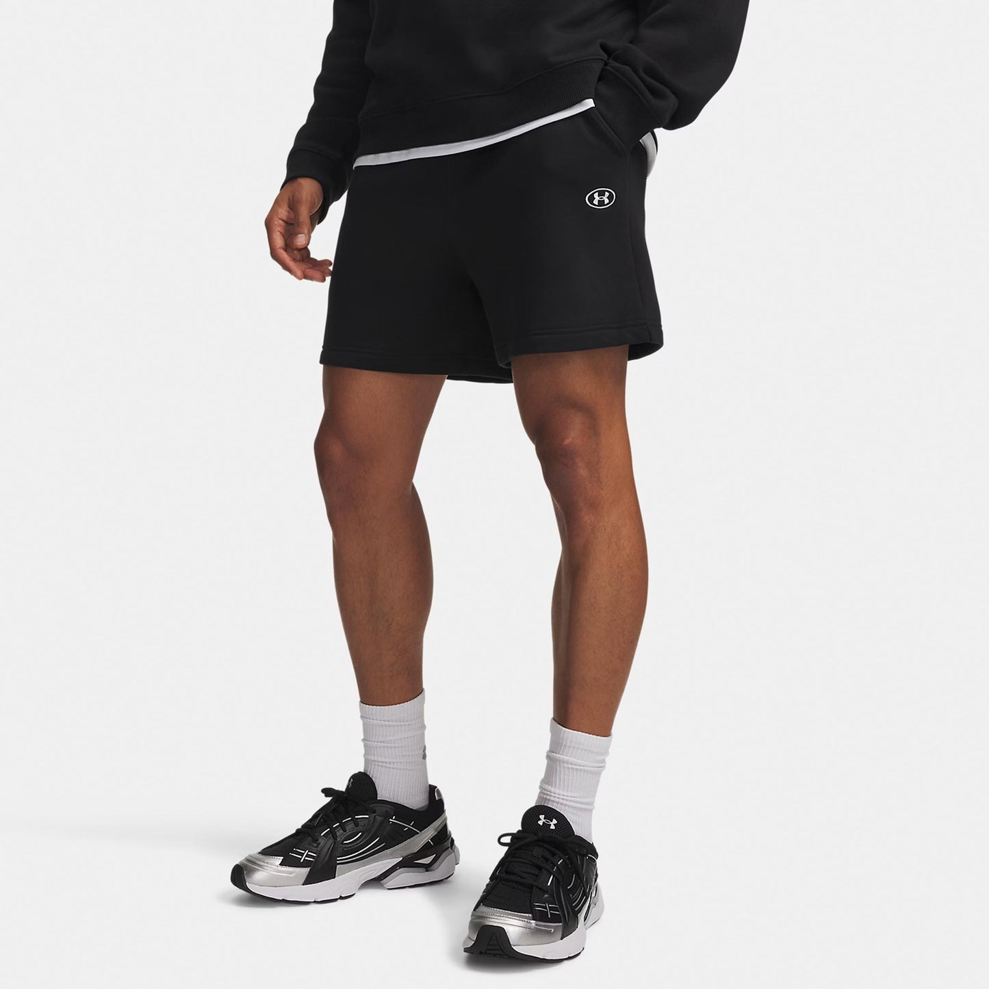 Under Armour Rival Fleece  Shorts Men - black, white