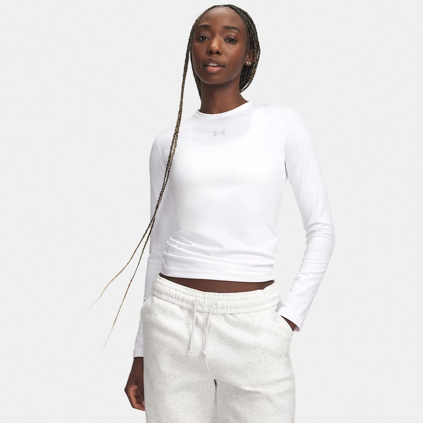 Under Armour ColdGear Crew Long sleeve Women - white, lightgrey