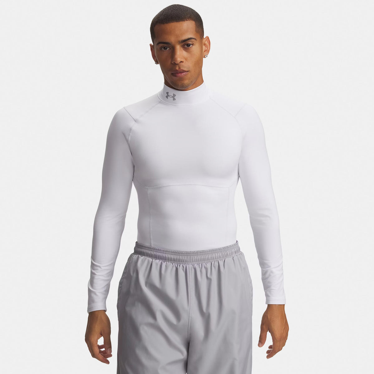 Under Armour Coldgear Elite Comp Long sleeve Men - white, silver