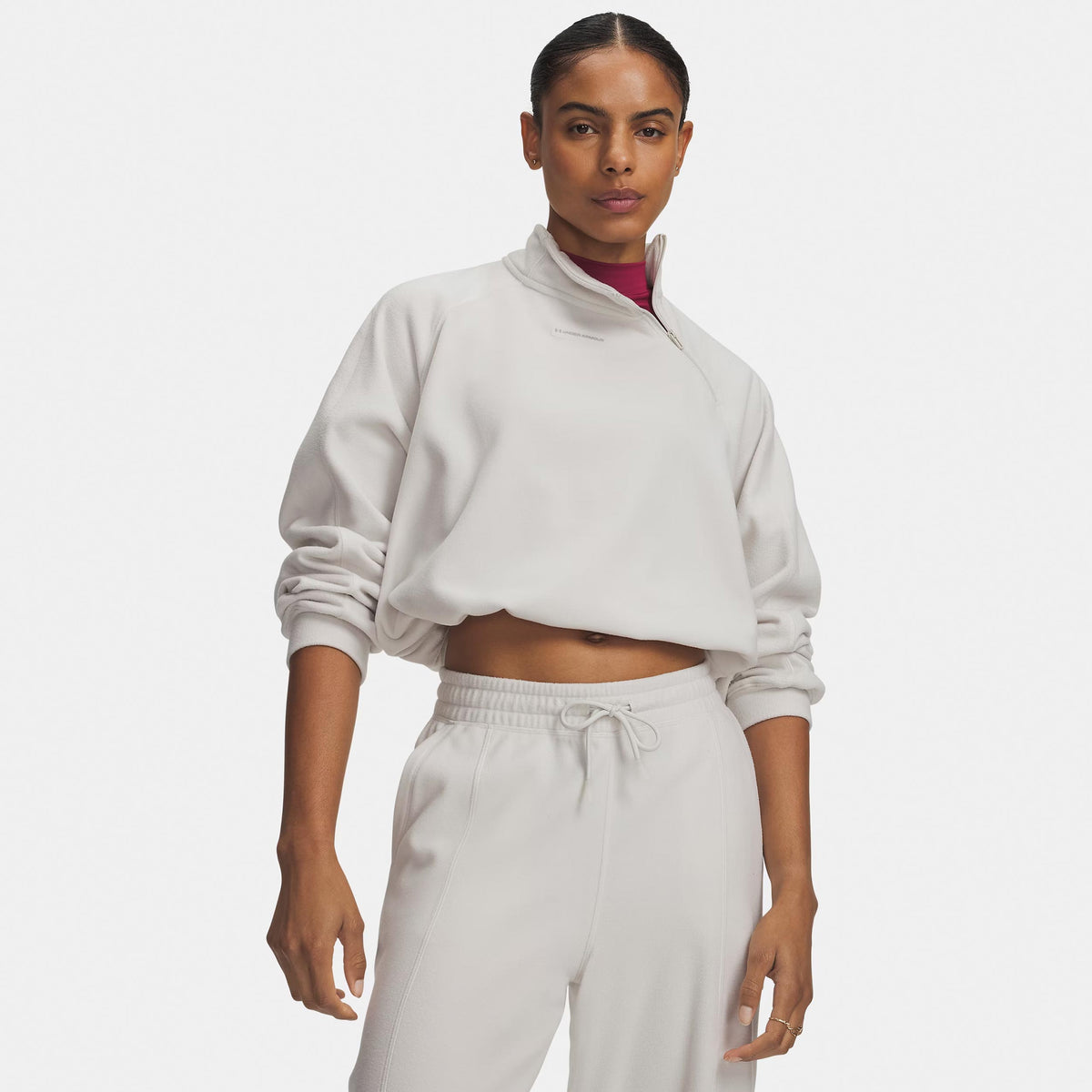 Under Armour Performance Fleece 1/4 Zip Sweatshirt Women - white, white