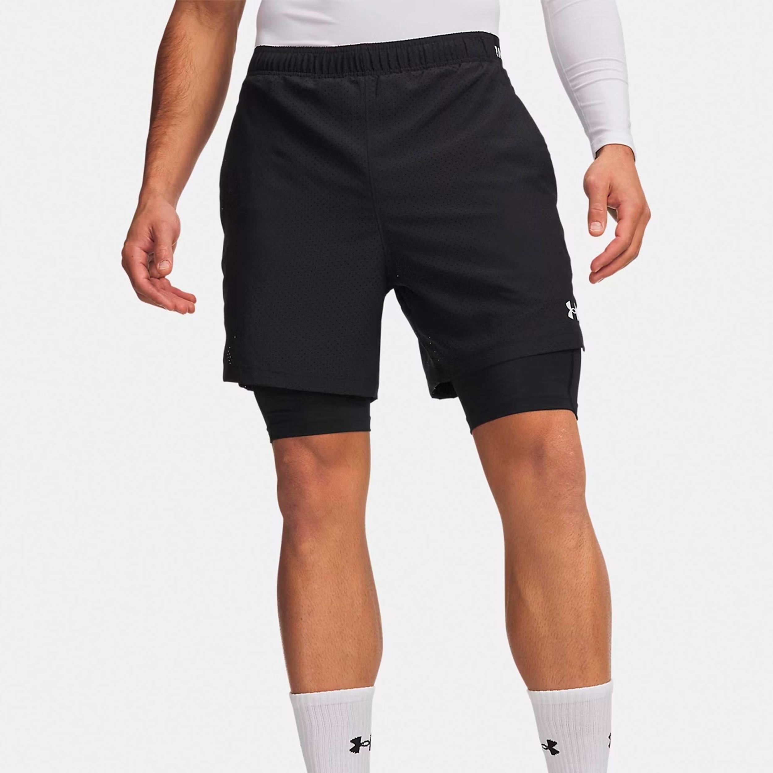 Under Armour Vanish Woven 2.0 2n1 Shorts Men - black, white