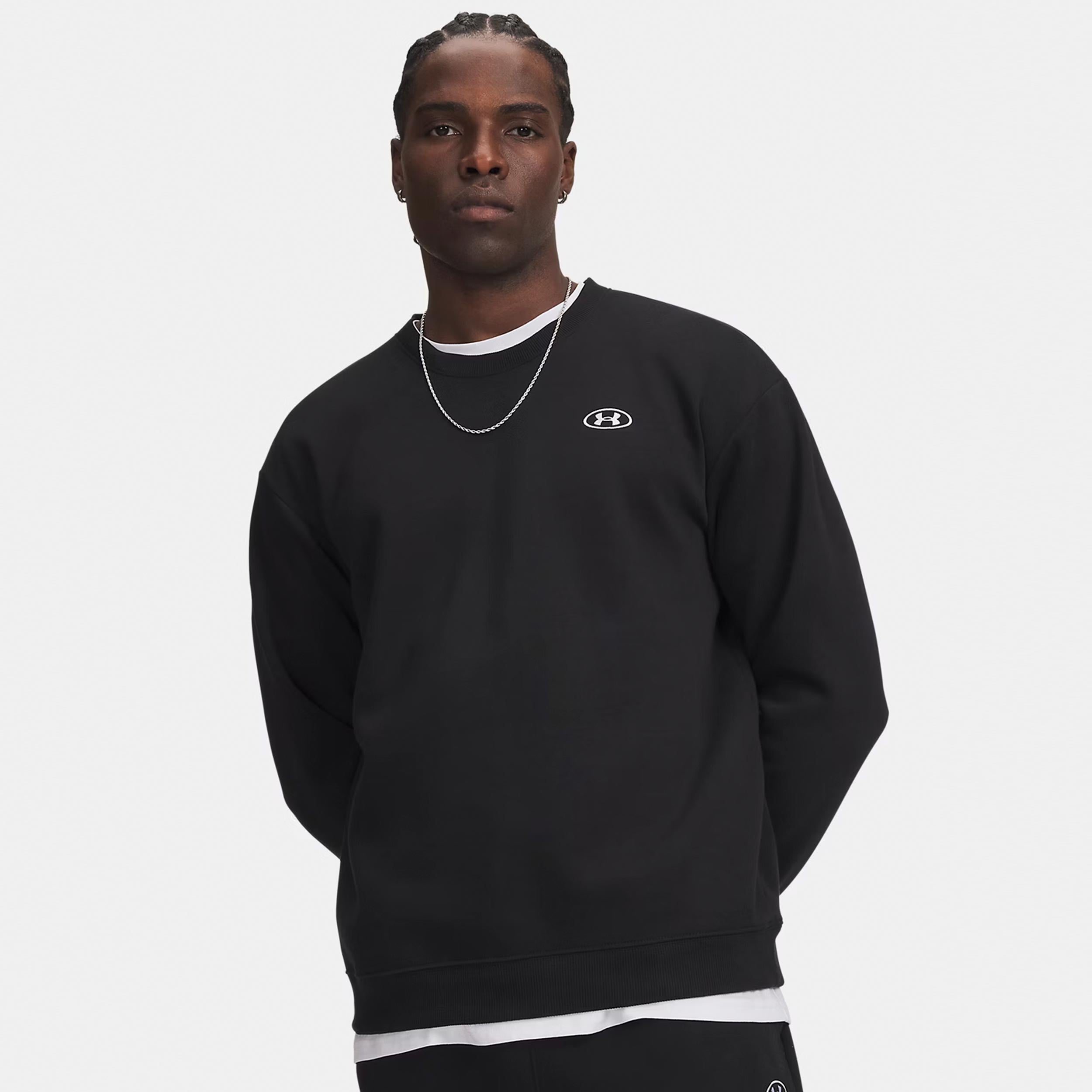 Under Armour Rival Fleece Crew Sweatshirt Herren - schwarz, weiß
