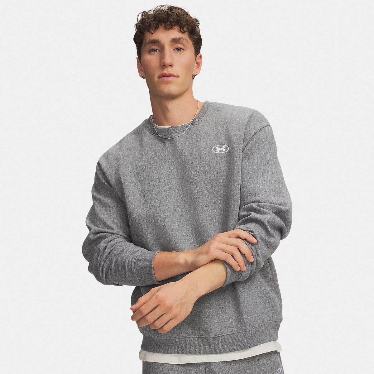 Under Armour Rival Fleece Crew Sweatshirt Men - grey, white