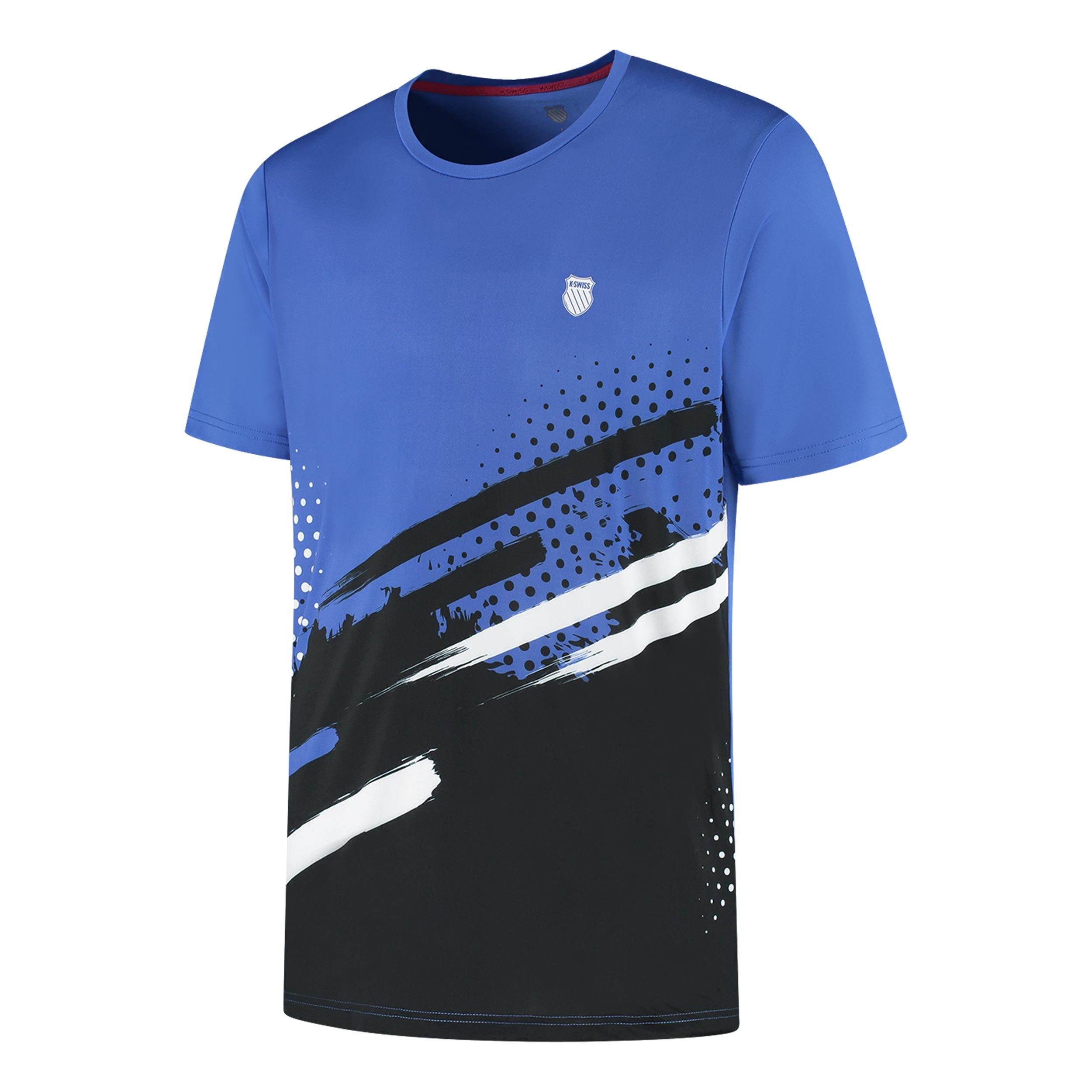 K-Swiss Hypercourt Print Crew Stripe T-Shirt Herren - blau, dunkelblau