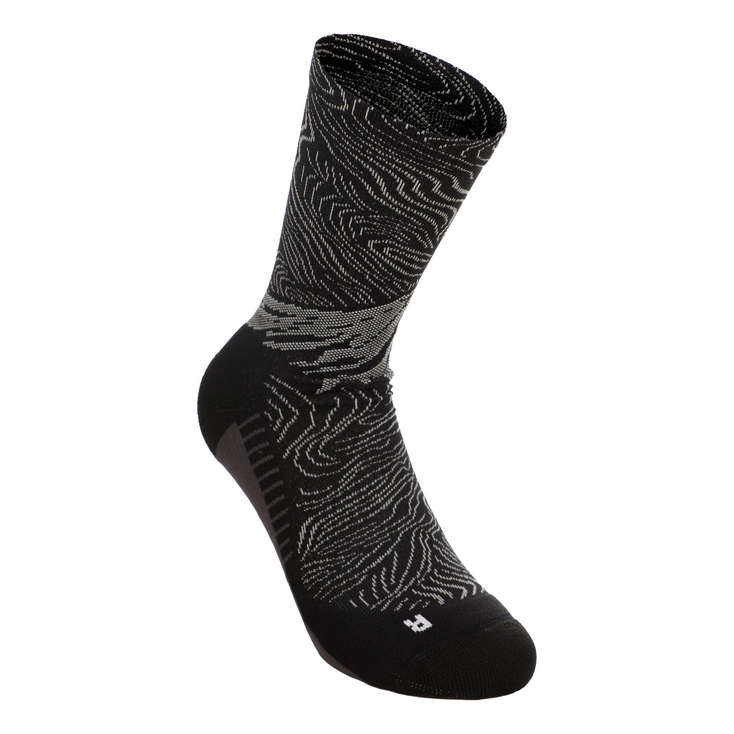 ASICS Fujitrail Graphic Crew  Running Socks - black, grey