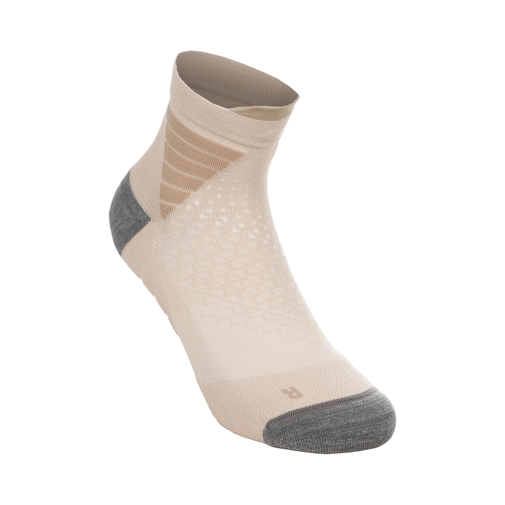 ASICS Elite Fujitrail Quarter  Running Socks - beige