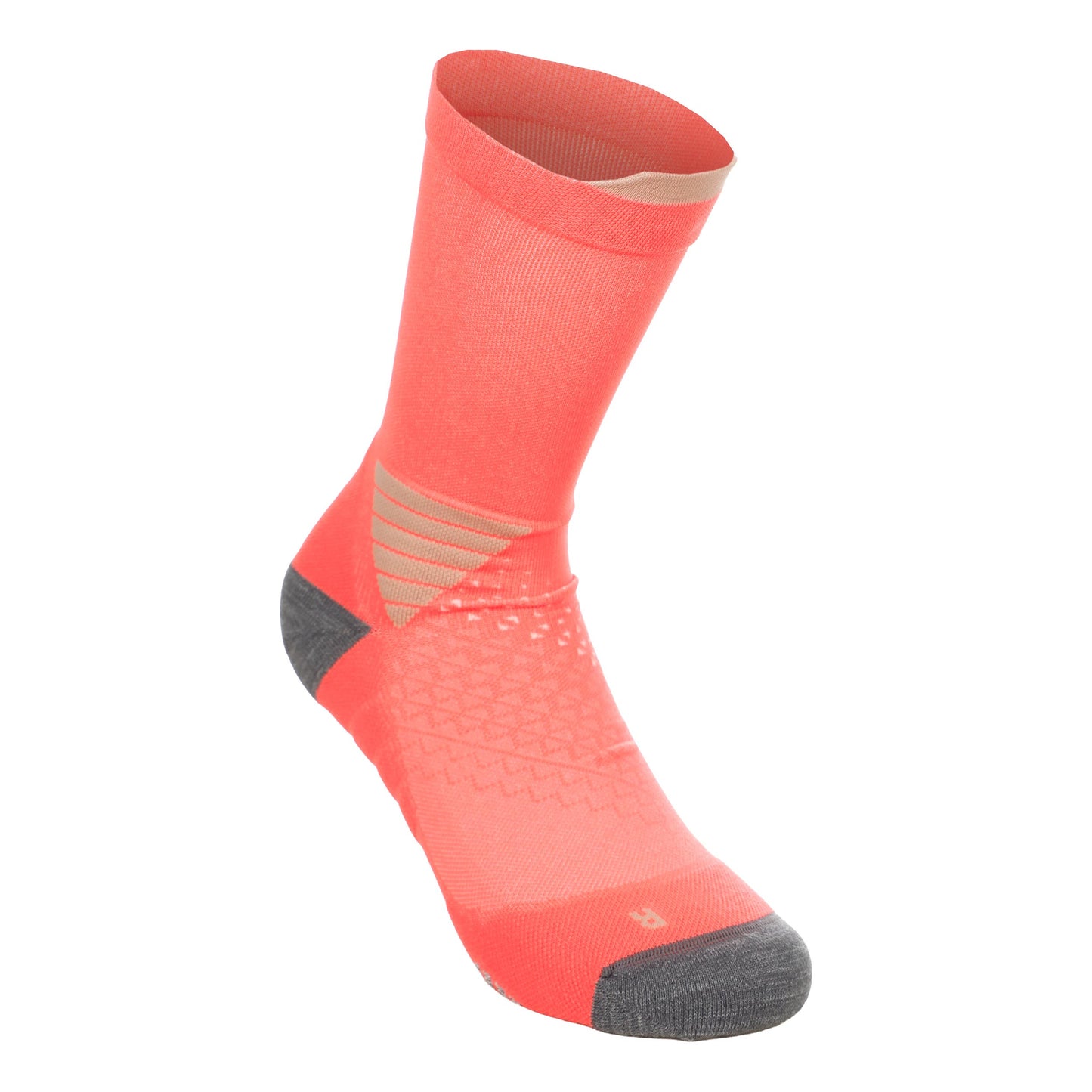 ASICS Elite Fujitrail Crew  Running Socks - coral, grey