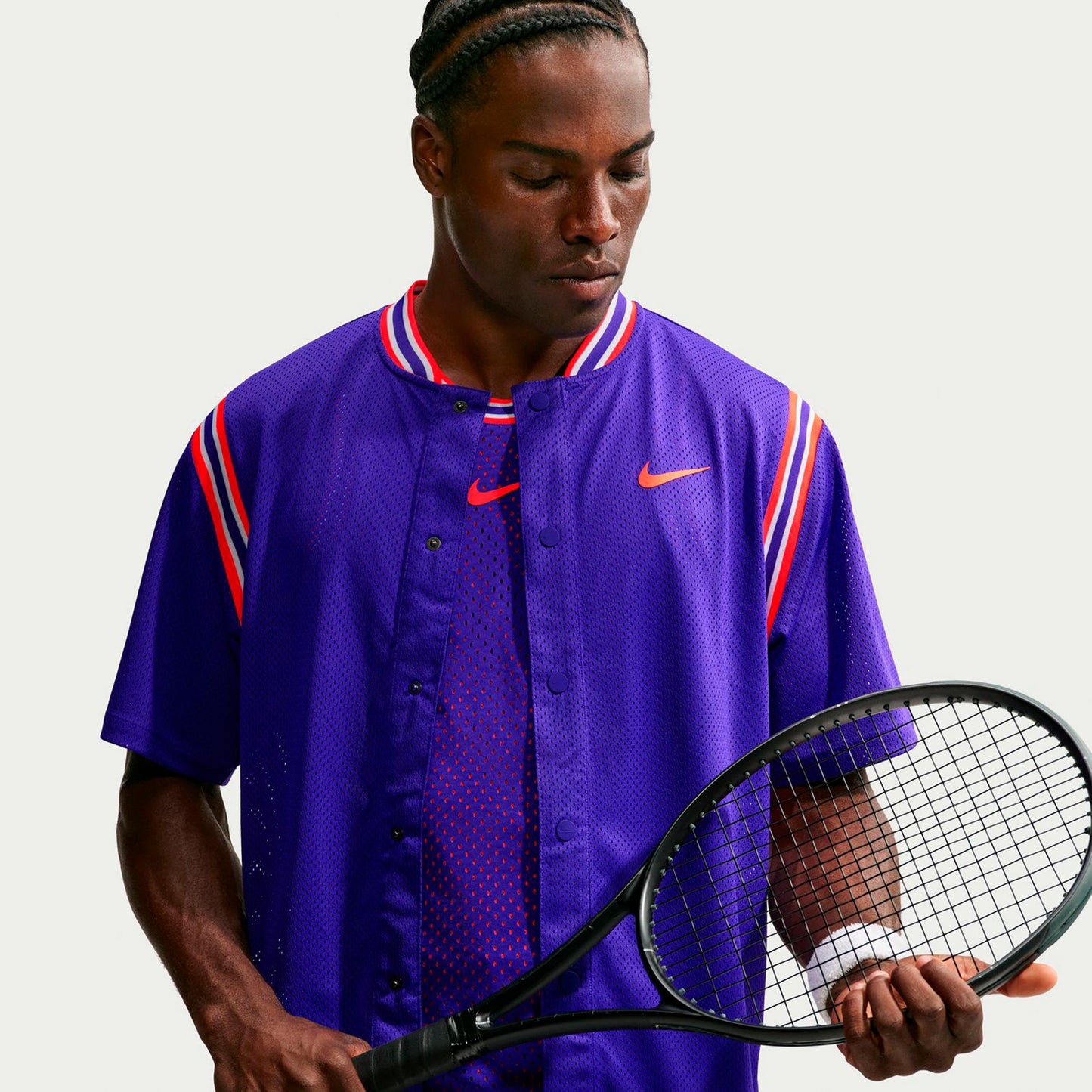 Nike Carlos Alcaraz Court Slam Polo Herren - lila, orange