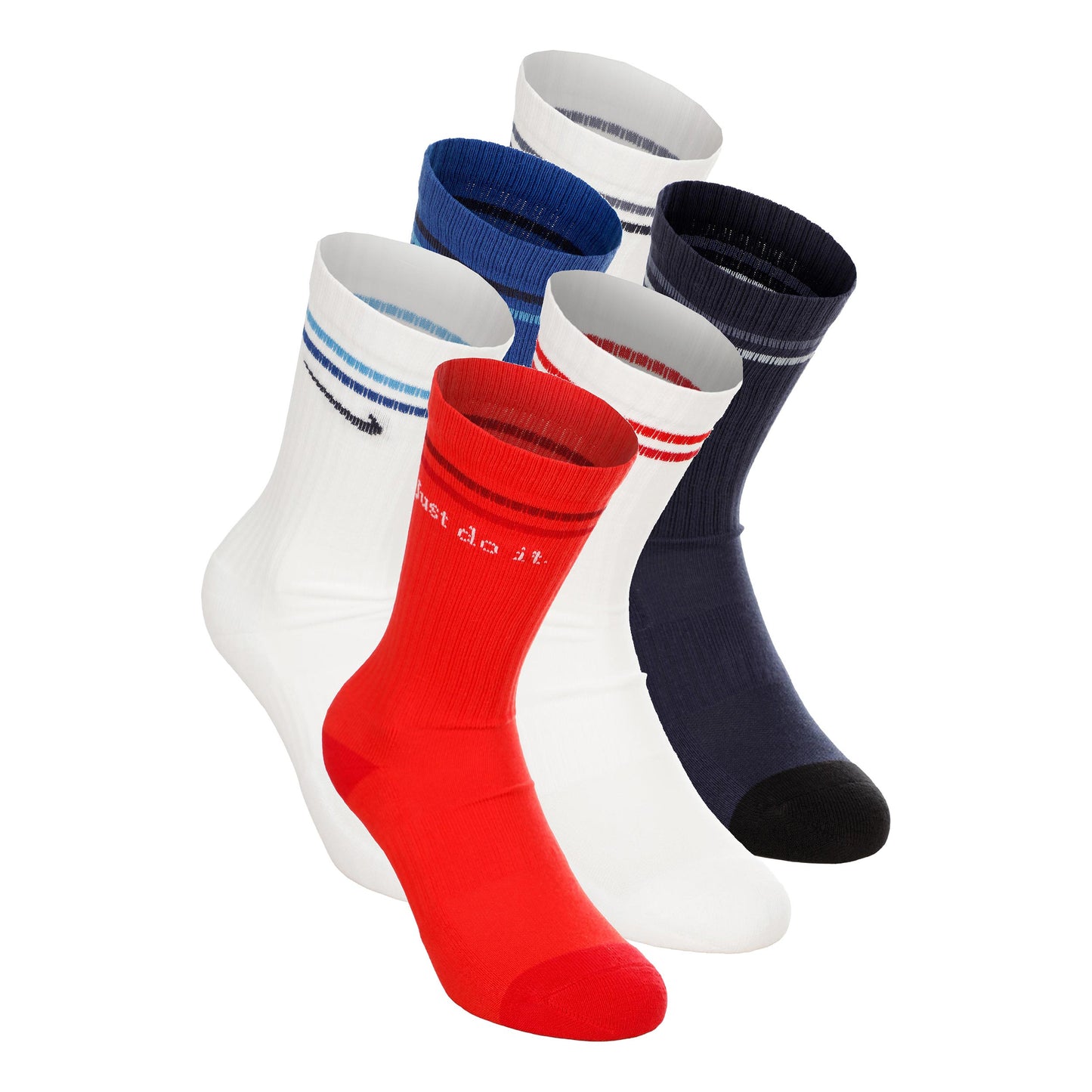 Nike Elevated Crew Tennis Socks 6 Pack Kids - multicoloured, white