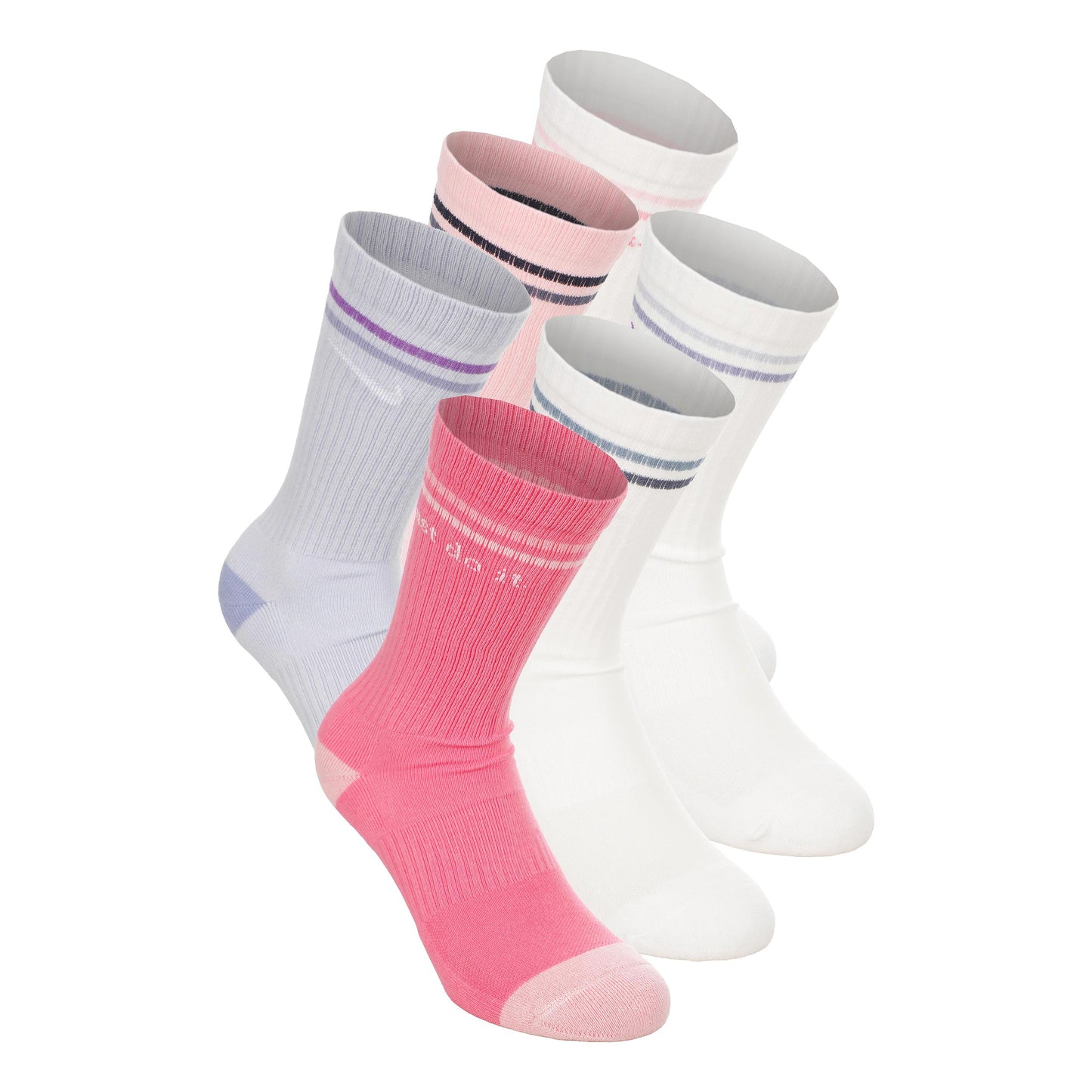 Nike Elevated Crew Tennis Socks 6 Pack Kids - multicoloured, lilac