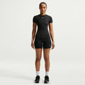 One Fitted T-Shirt Damen - schwarz