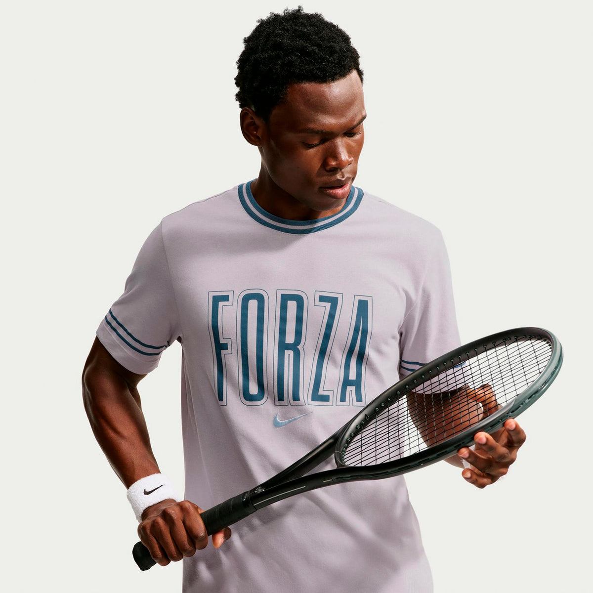 Nike Court T-Shirt Herren - grau, flieder