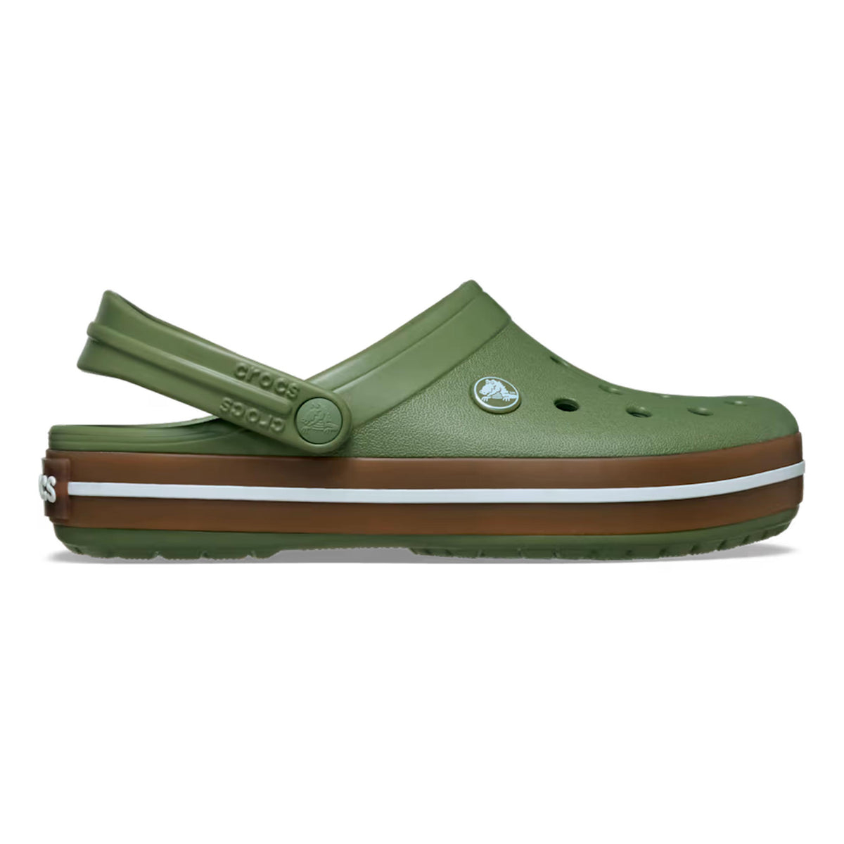 Crocs Crocband Gum Clog Slippers Men - olive, beige