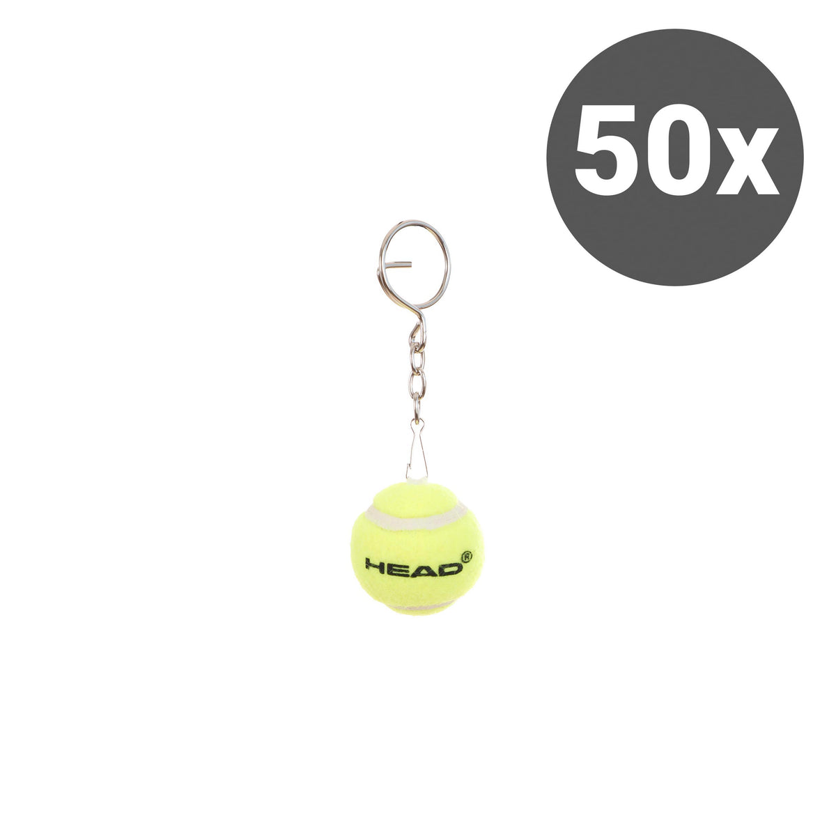 HEAD Mini Tennis Ball Key ring 50 Pack - yellow