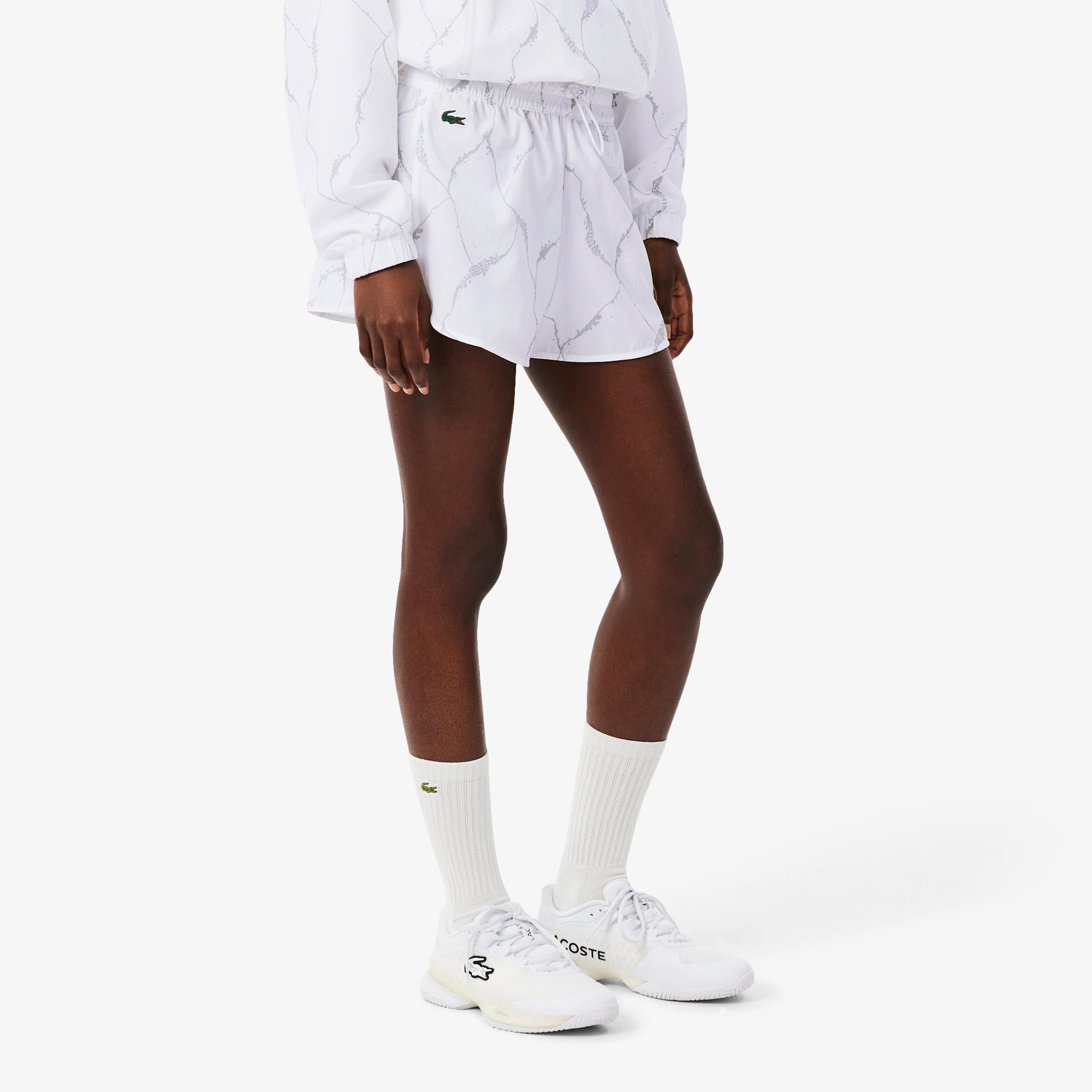 Lacoste Shorts Damen - weiß, graublau