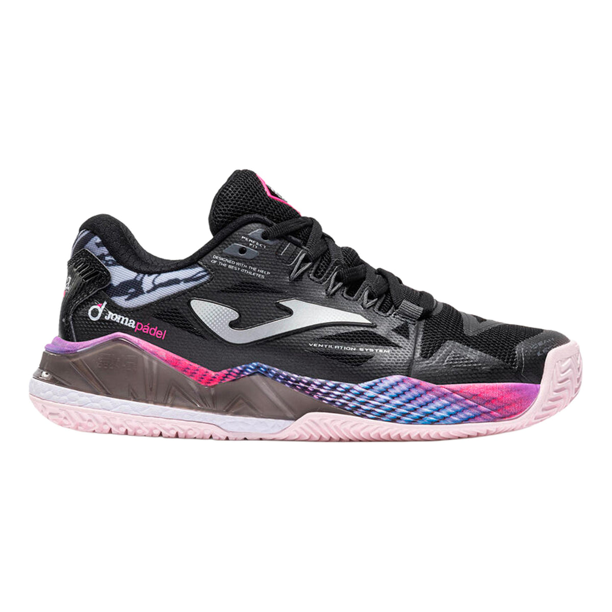 Joma Spin Padelschuh Damen - schwarz, pink
