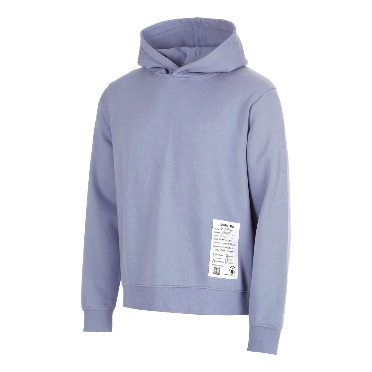 Quiet Please Sample Card Loose Fit Hoody Herren - blau