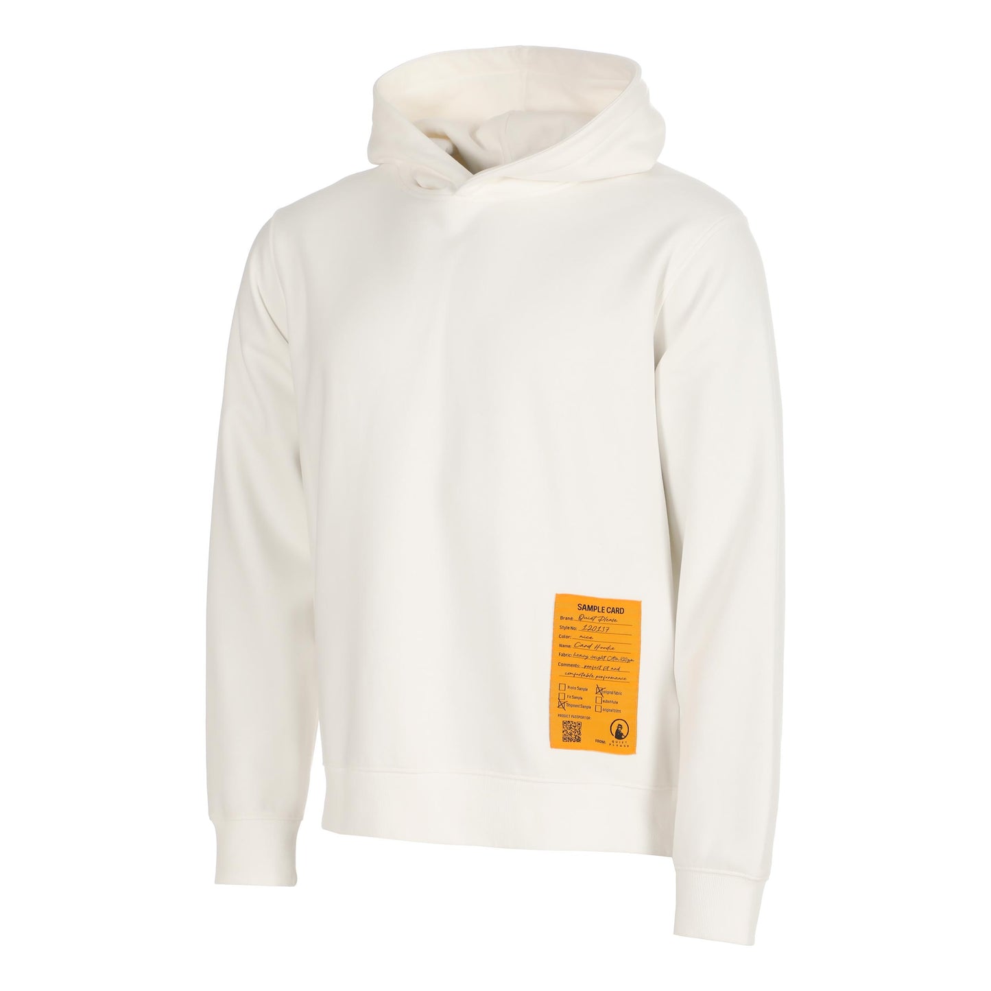 Quiet Please Sample Card Loose Fit Hoody Herren - creme