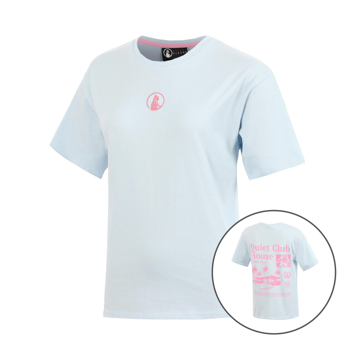 Quiet Please Club House Loose Fit T-Shirt Kinder - hellblau