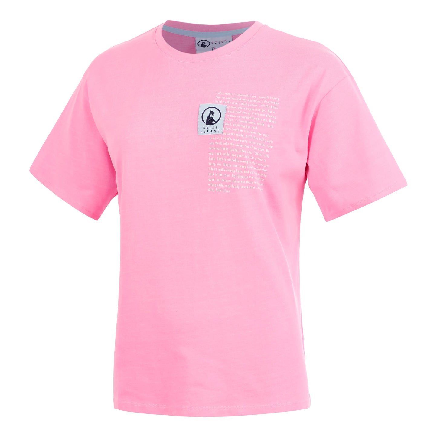 Quiet Please Thoughts Patch T-Shirt Women - pink