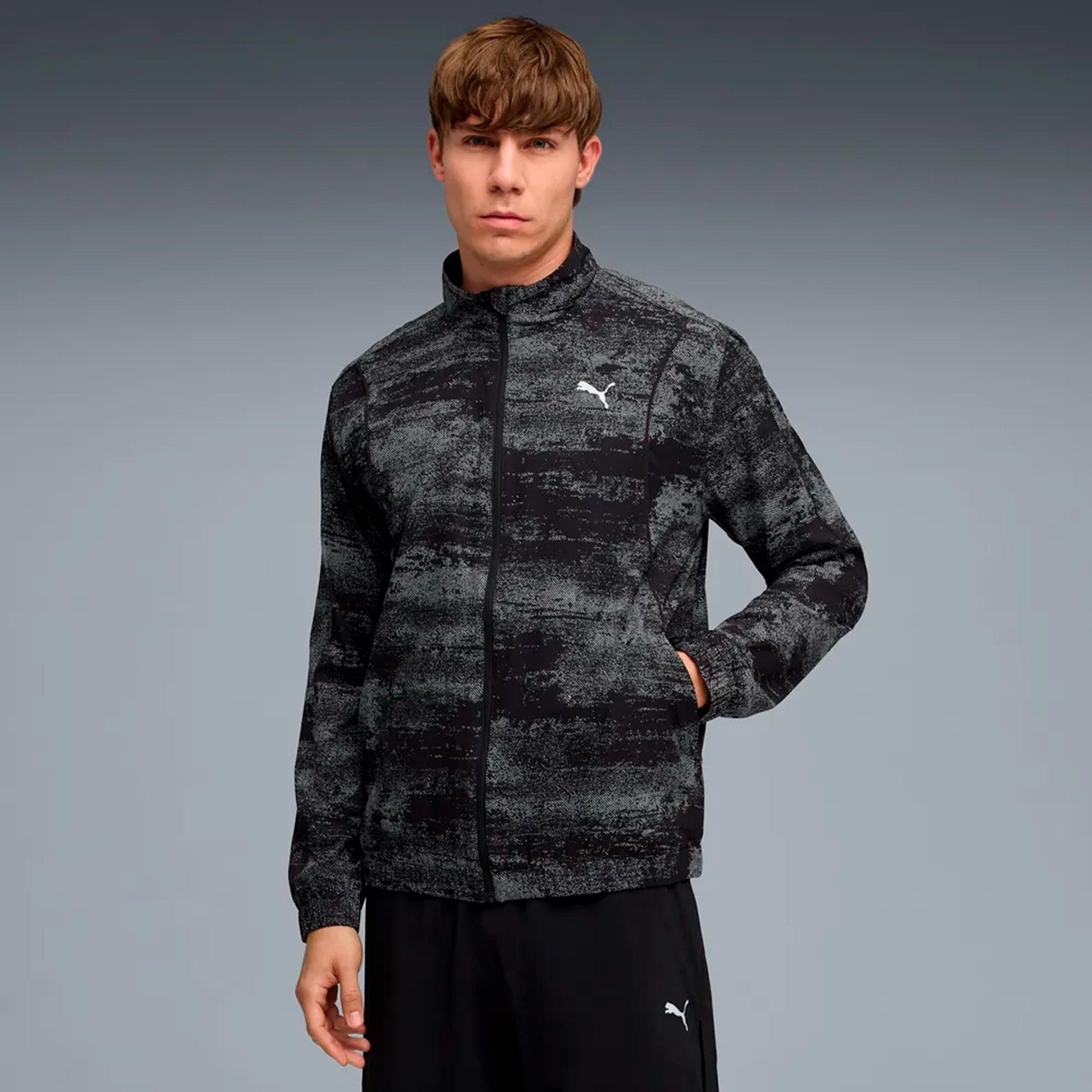 Puma Velocity AOP Woven  Running jacket Men - black