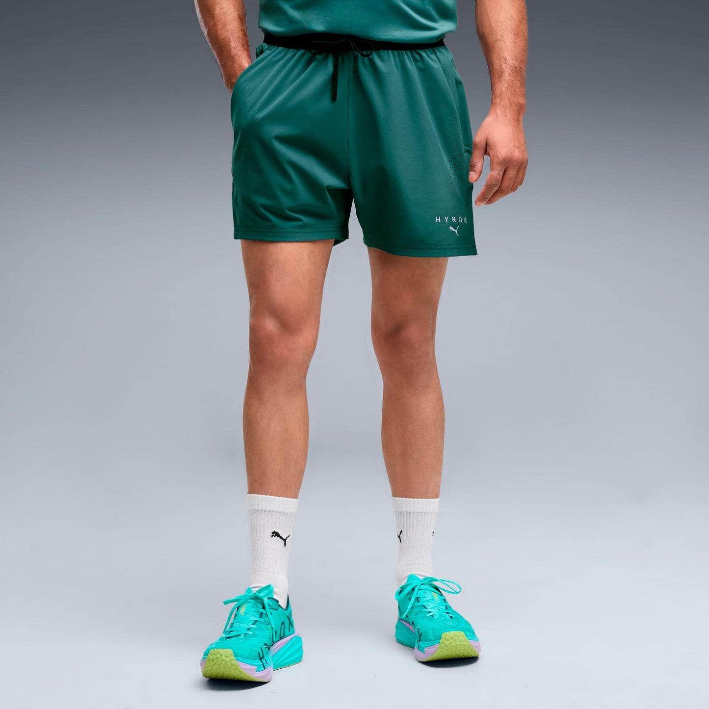 Puma HYROX PWRMODE 5in  Running shorts Men - green